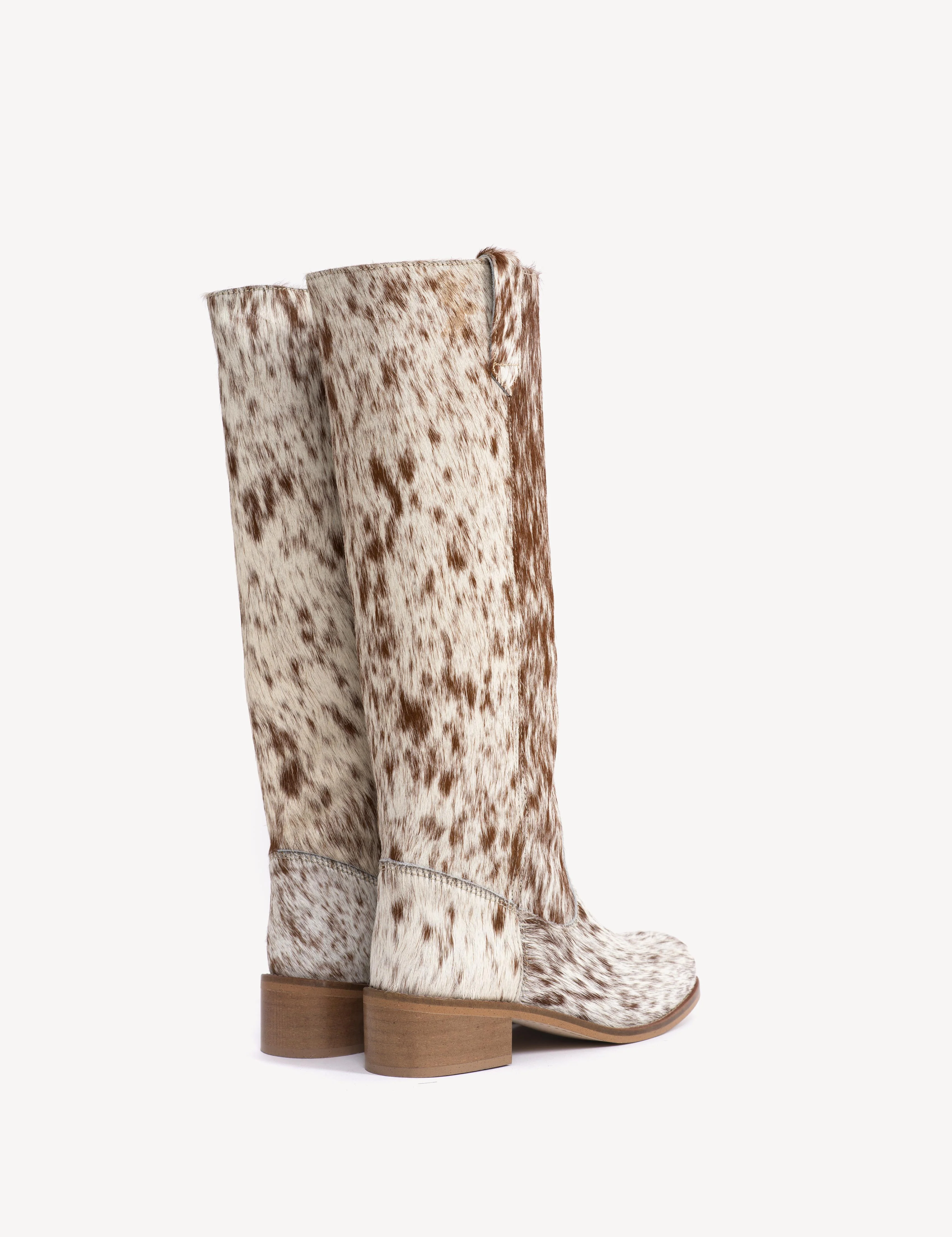 Ann Gaucho Boot In Brown Shades Cow Fur - Image 4