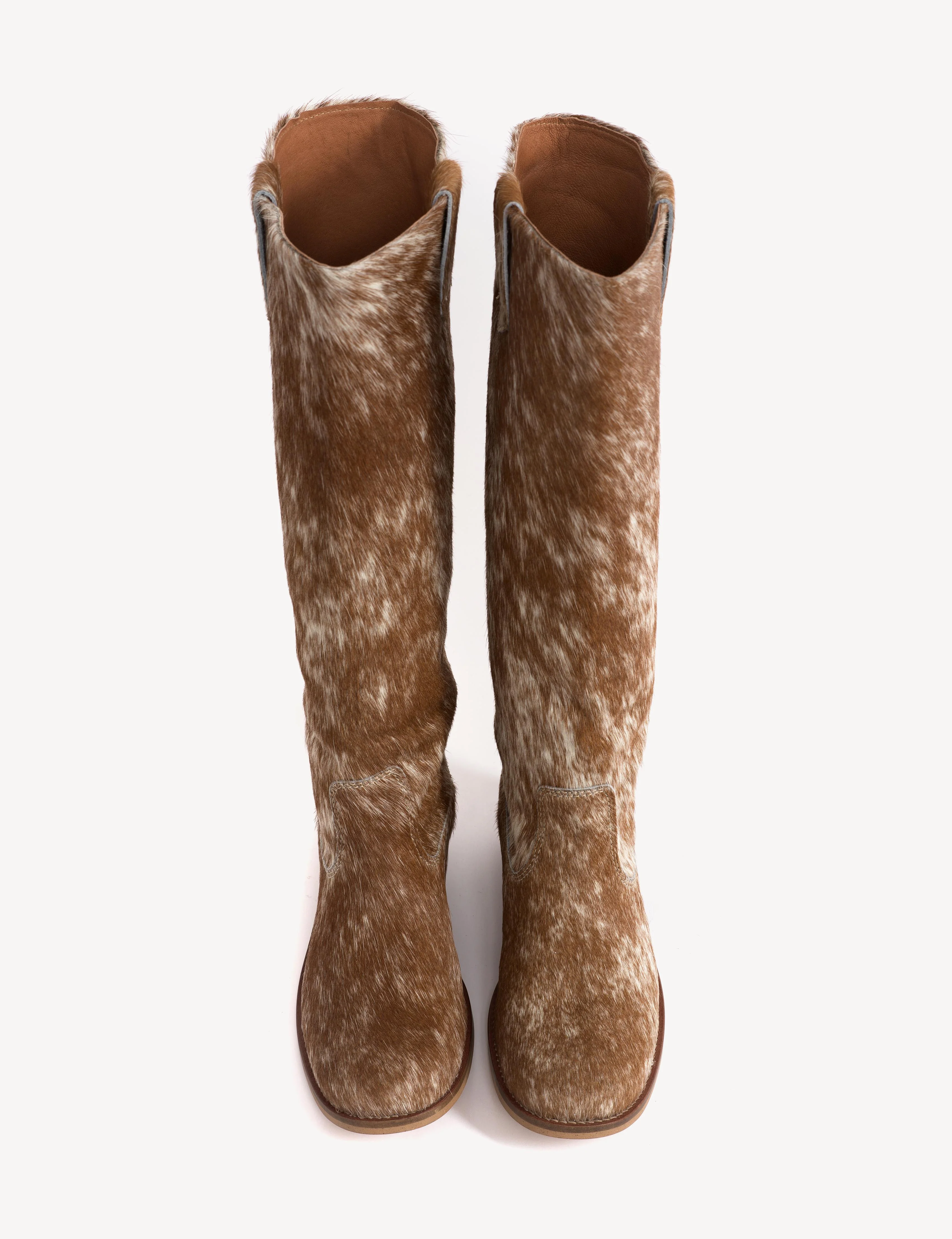 Ann Gaucho Boot In Brown Shades Cow Fur - Image 8