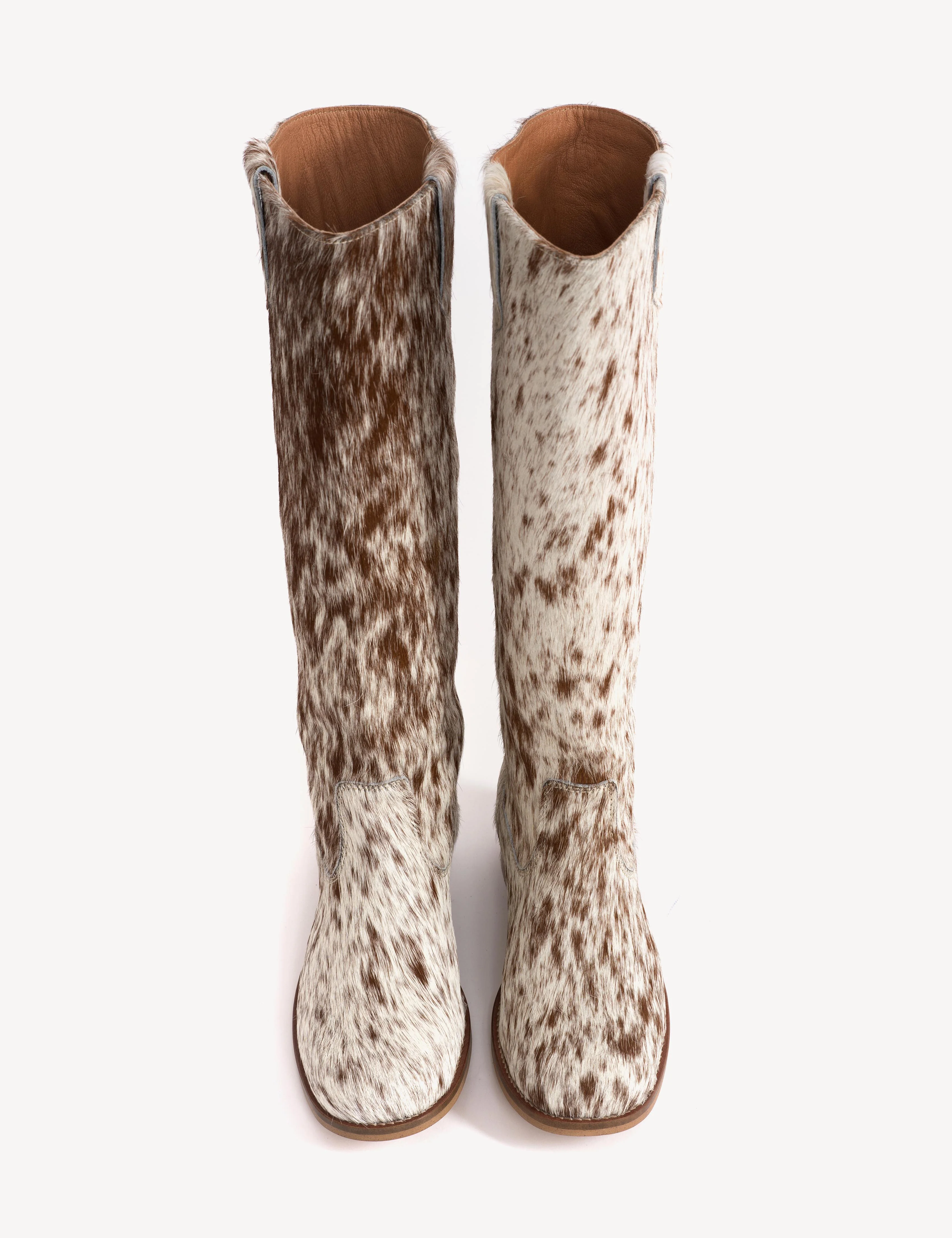 Ann Gaucho Boot In Brown Shades Cow Fur - Image 9