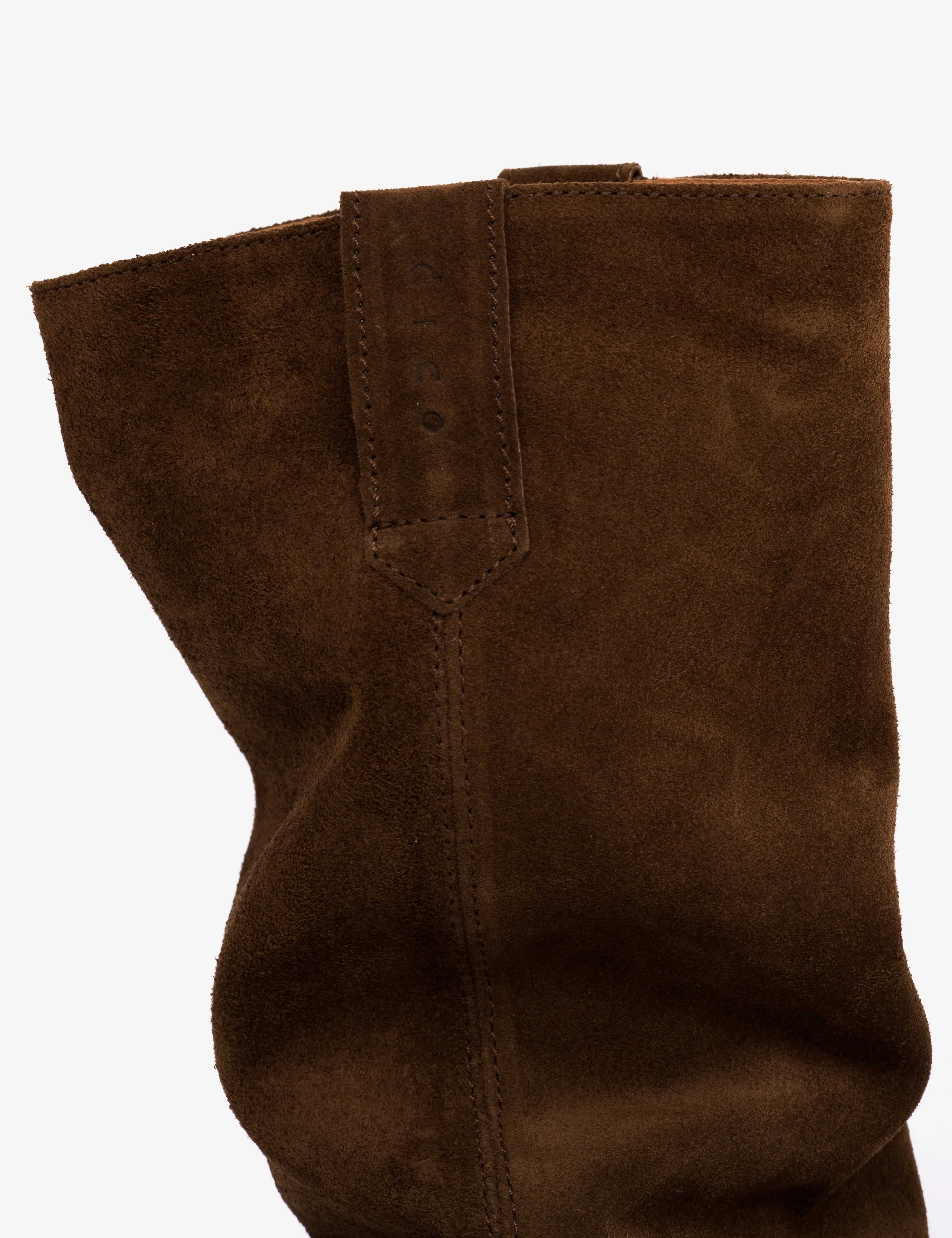 Ann Gaucho Boot In Dark Brown Calf Suede - Image 8