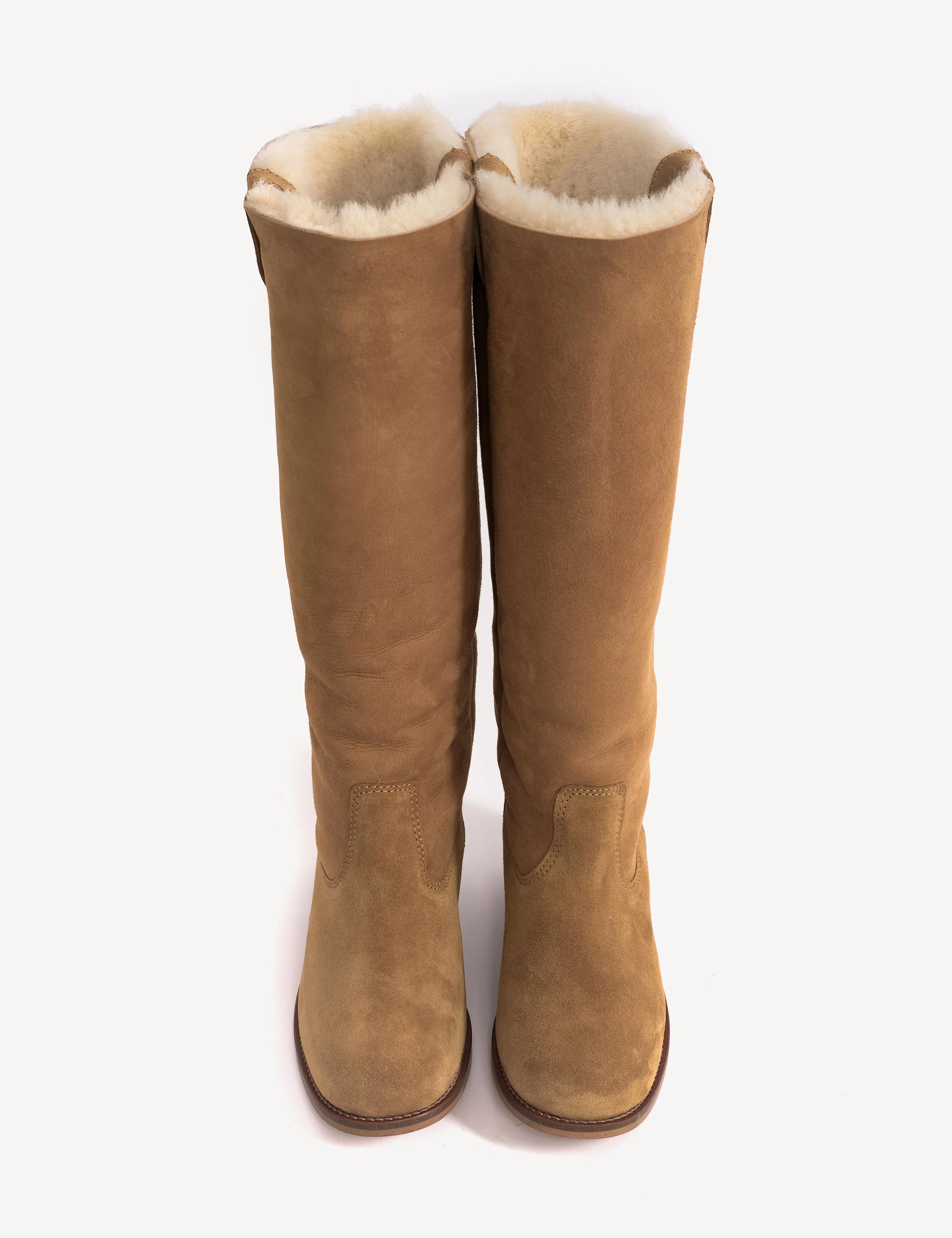 Ann Gaucho Boot In Tan Shearling Fur - Image 4