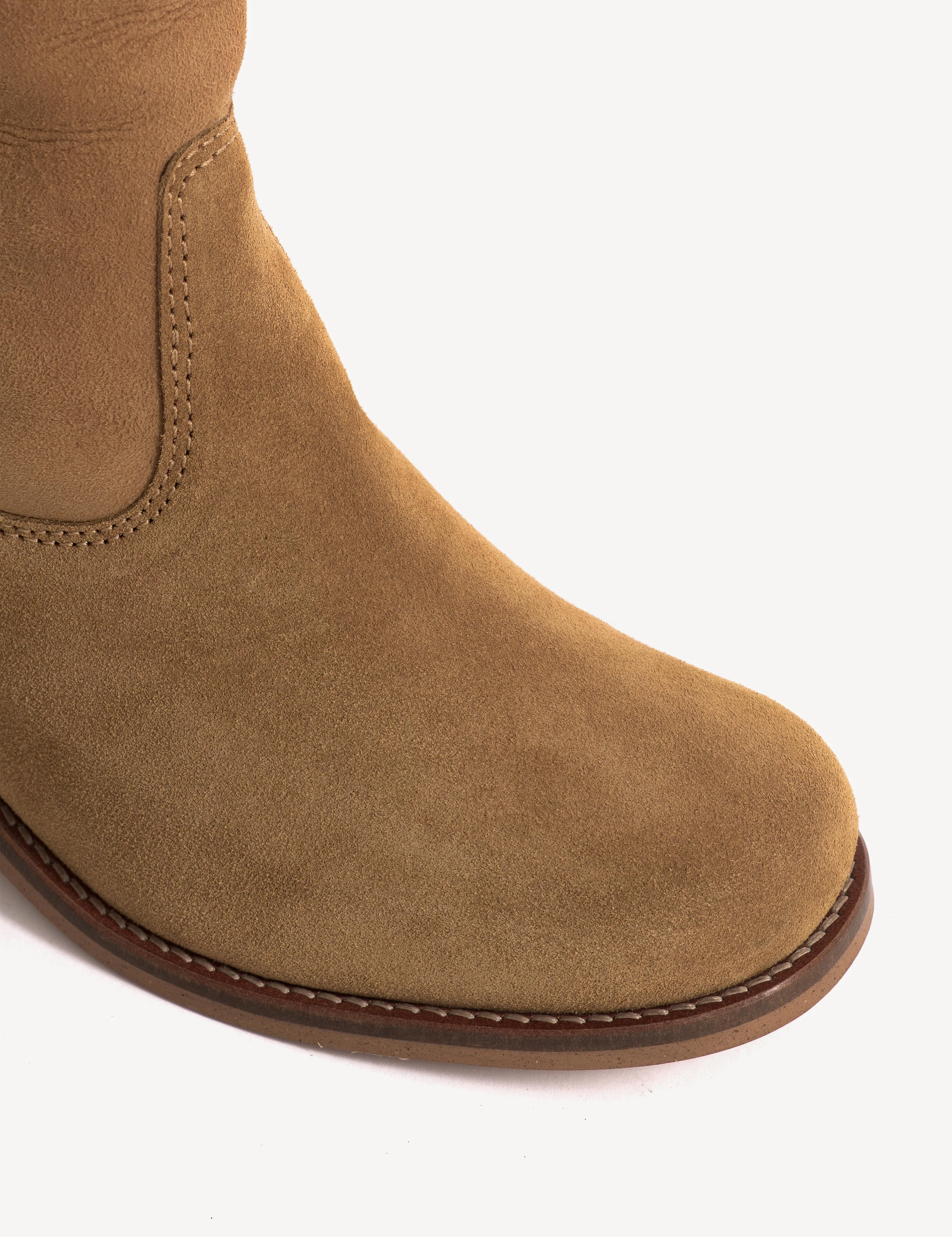Ann Gaucho Boot In Tan Shearling Fur - Image 5