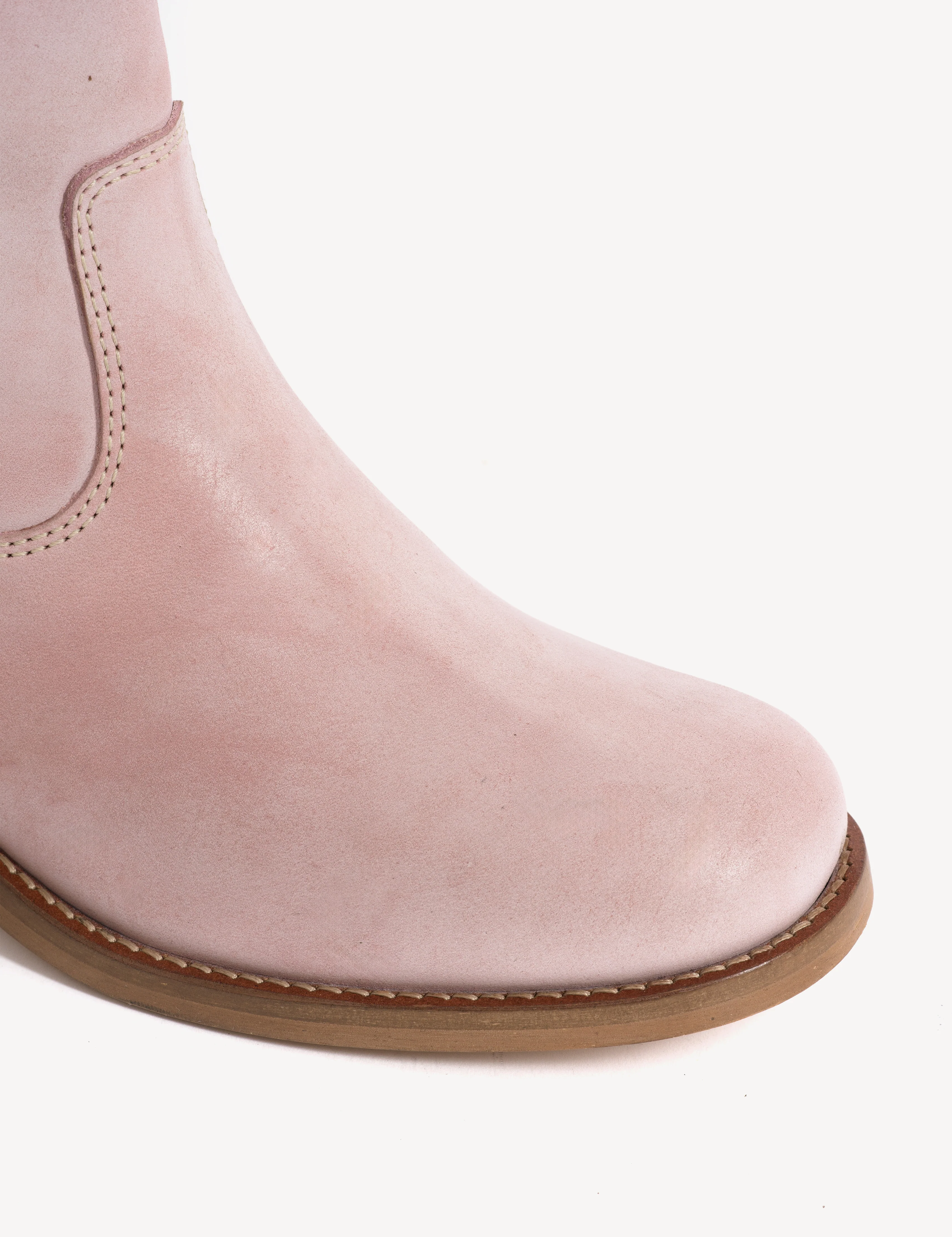 Ann Gaucho Boot In Pink Escovado Leather - Image 5