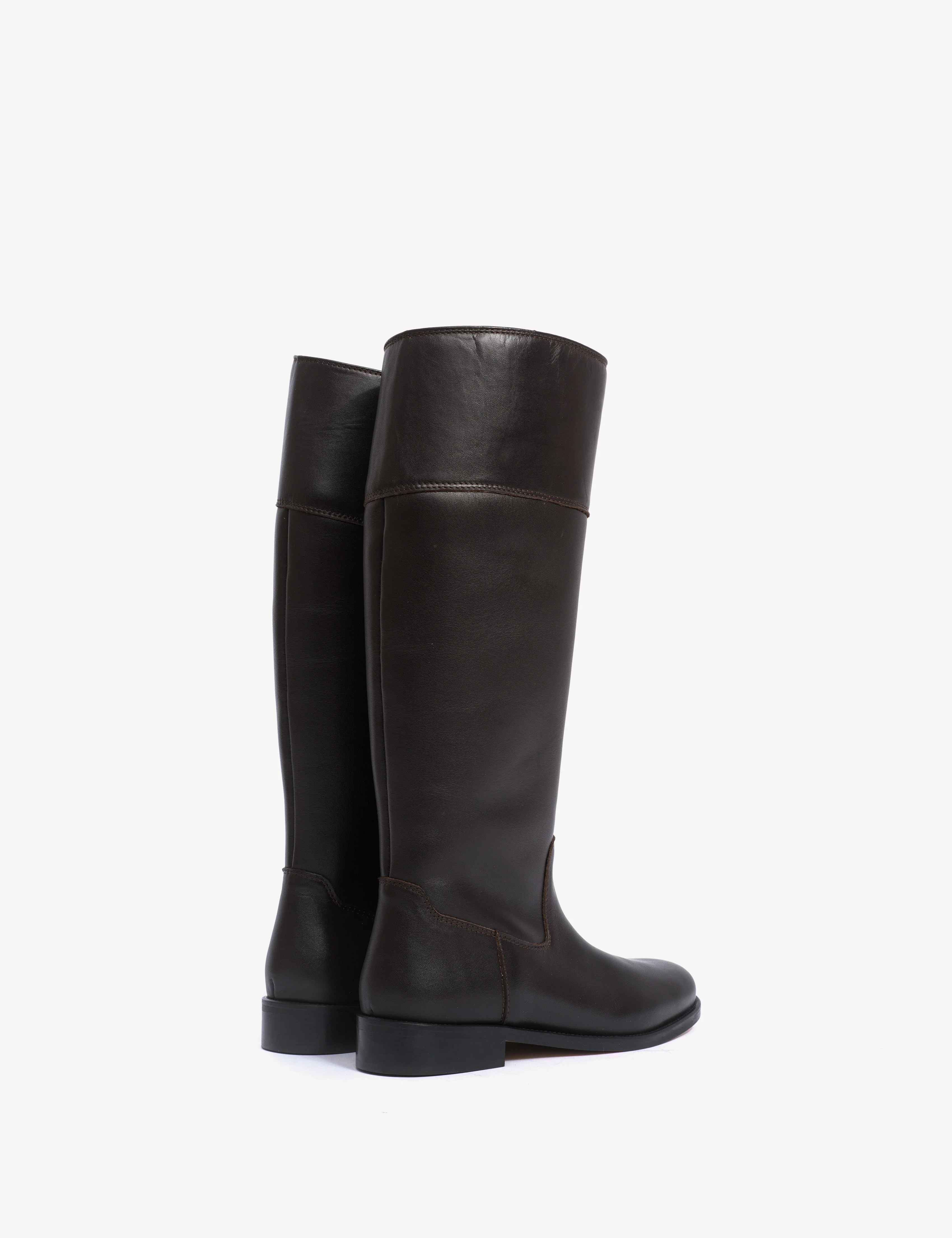 Cavalry Boot In Dark Brown Calfskin - Image 4