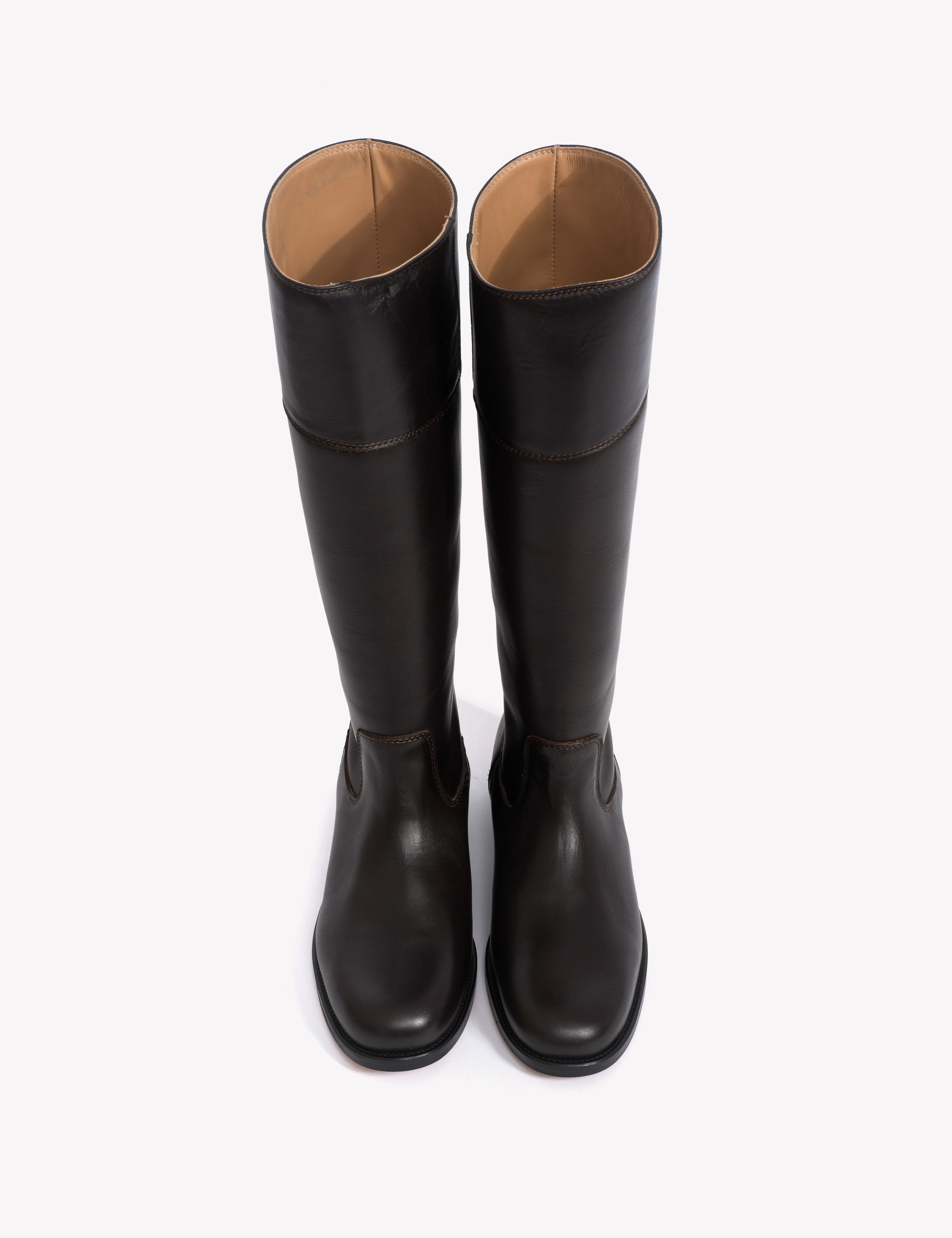 Cavalry Boot In Dark Brown Calfskin - Image 5