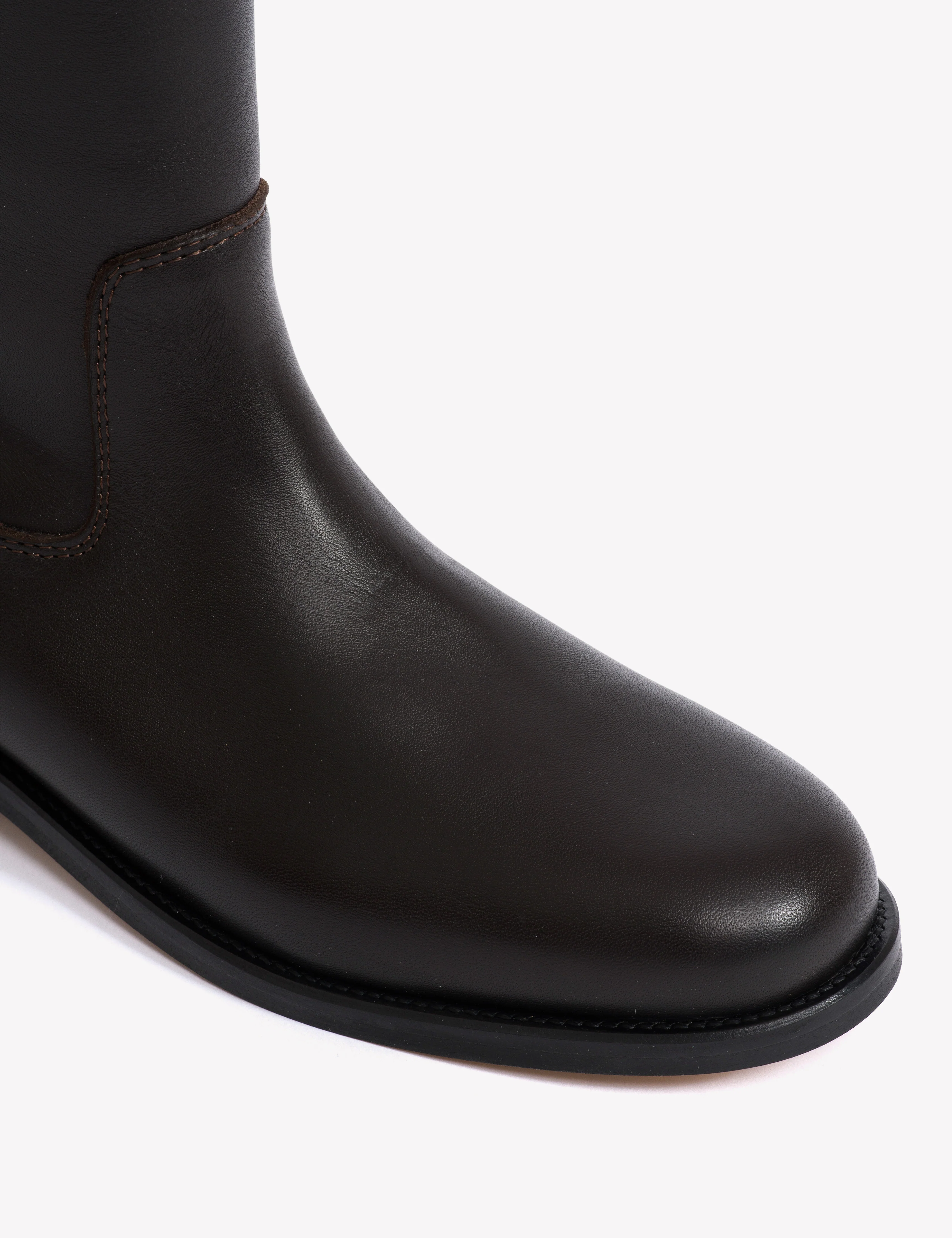 Cavalry Boot In Dark Brown Calfskin - Image 6