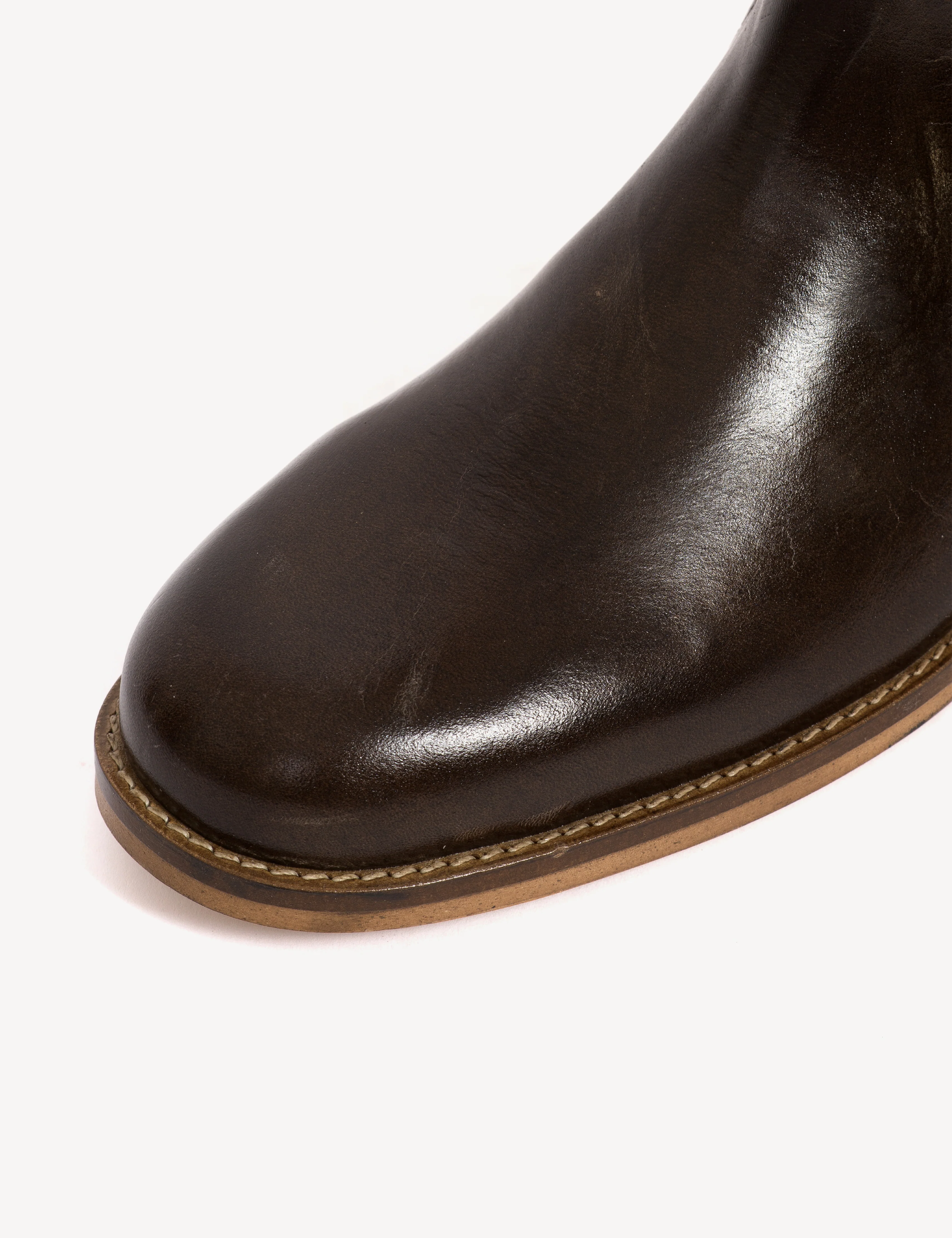 Cavalry Boot In Dark Brown Escovado Leather - Image 5