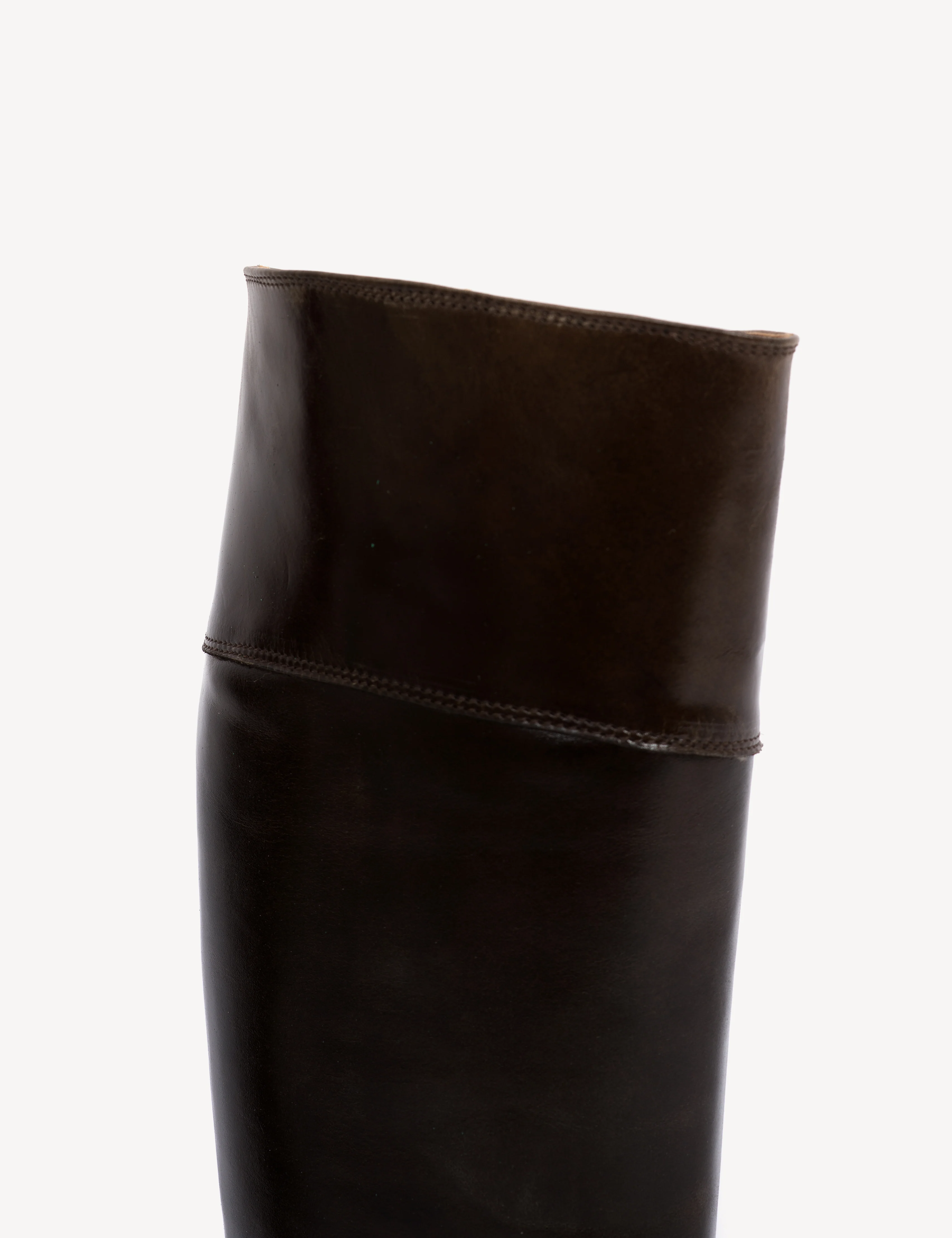 Cavalry Boot In Dark Brown Escovado Leather - Image 7
