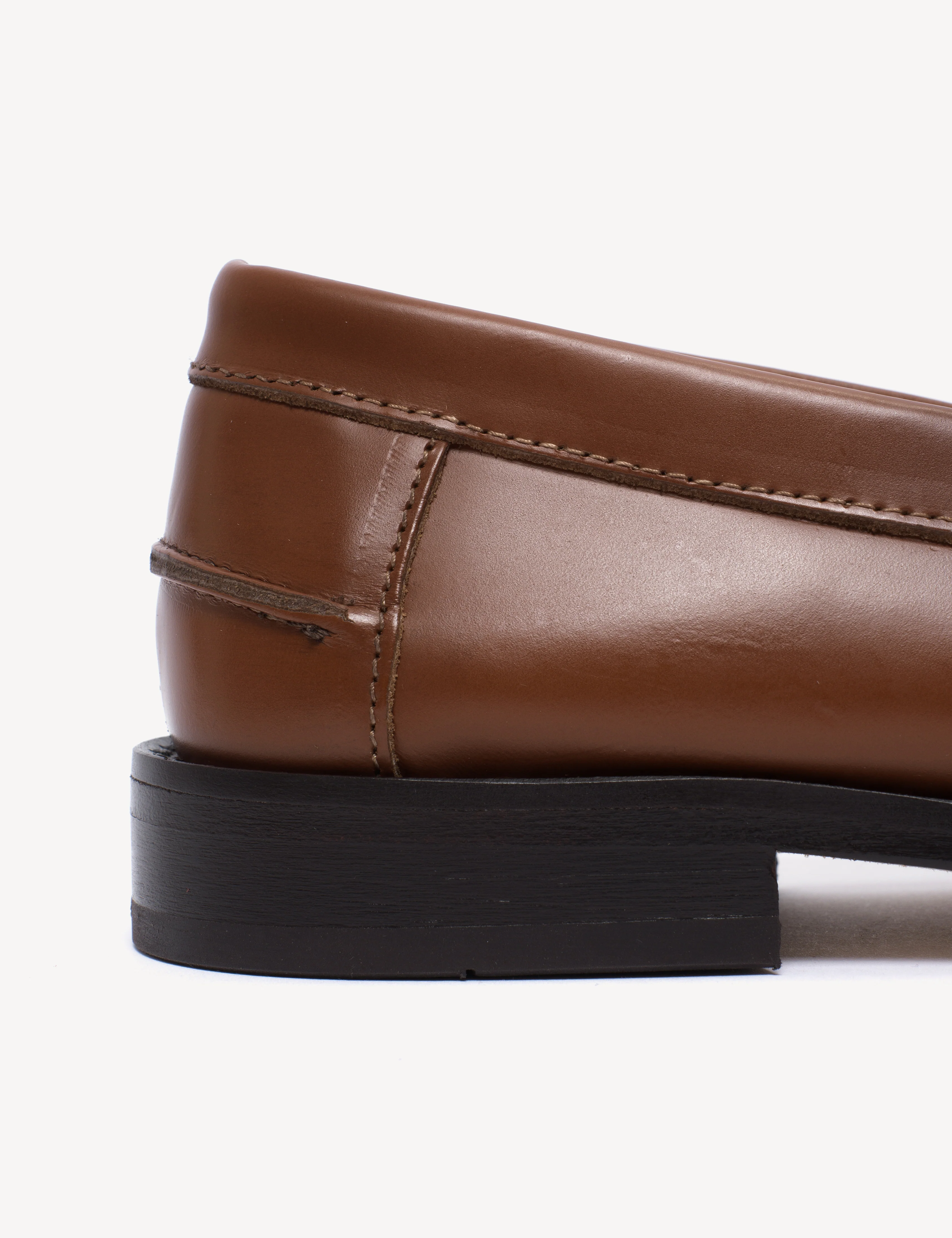 Moccasin T-Bar Loafer In Hazelnut Polido Leather - Image 6
