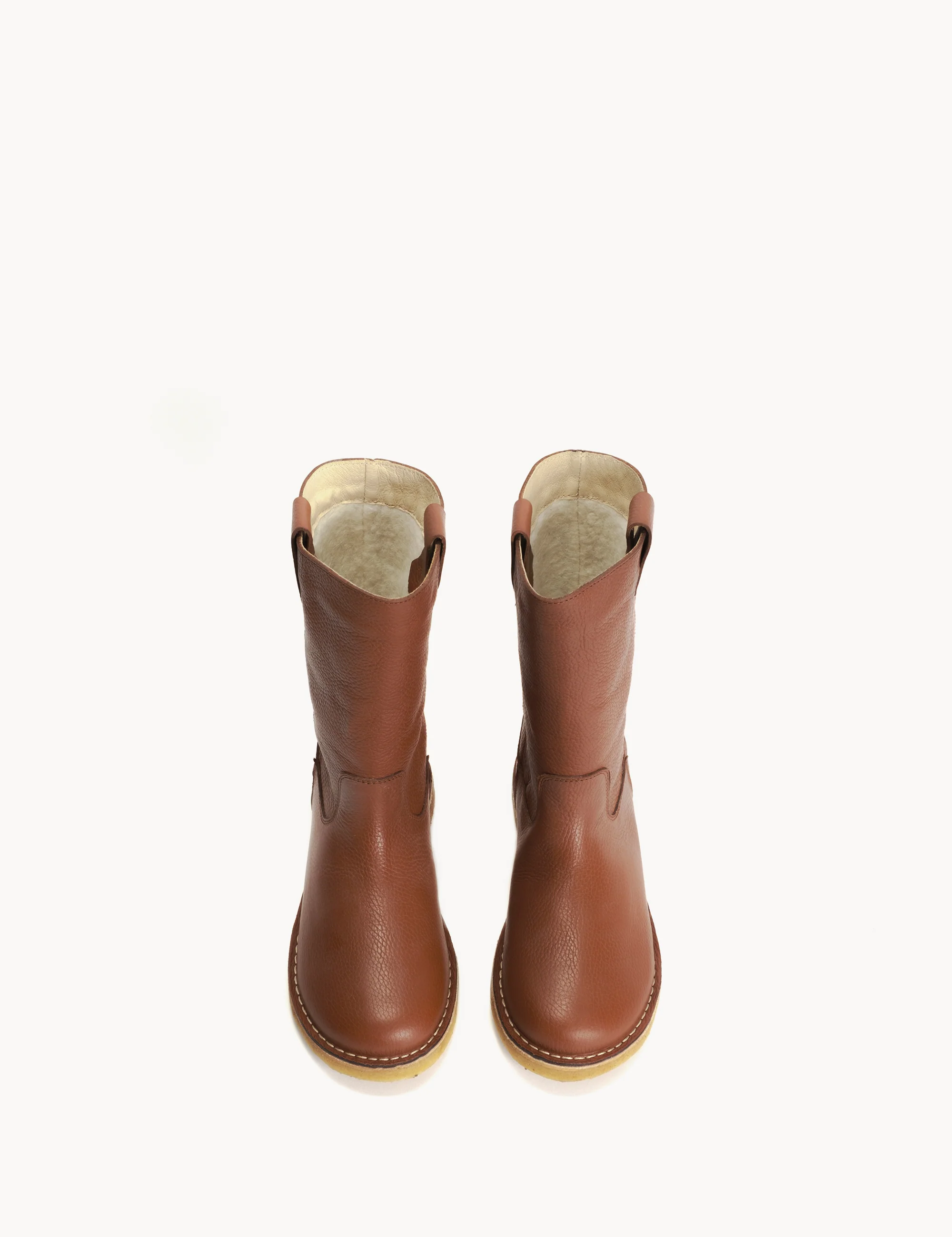 Surf Boot In Cognac Gravado Leather - Image 4
