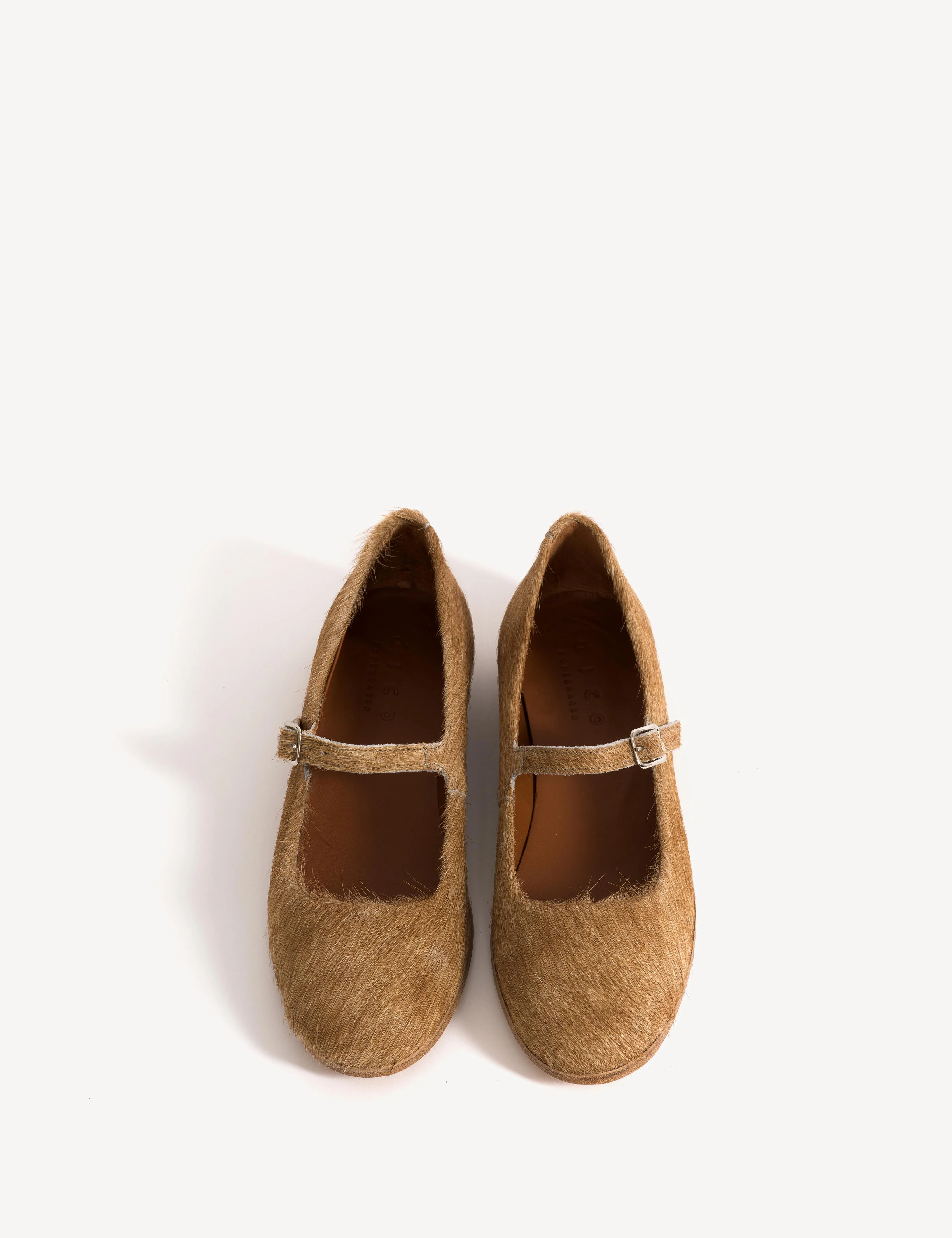 Ines Flats In Beige Shades Cow Fur - Image 5