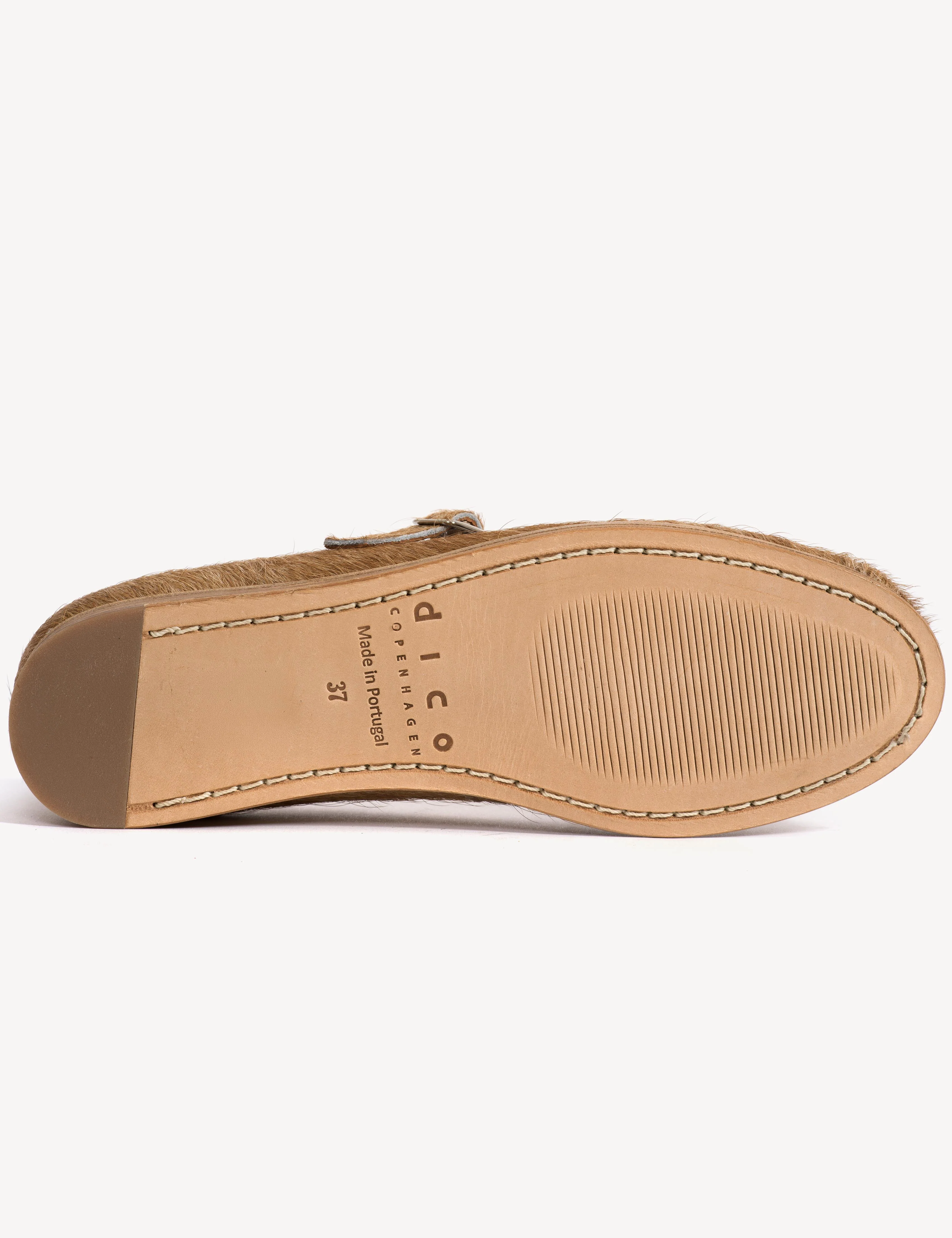 Ines Flats In Beige Shades Cow Fur - Image 8