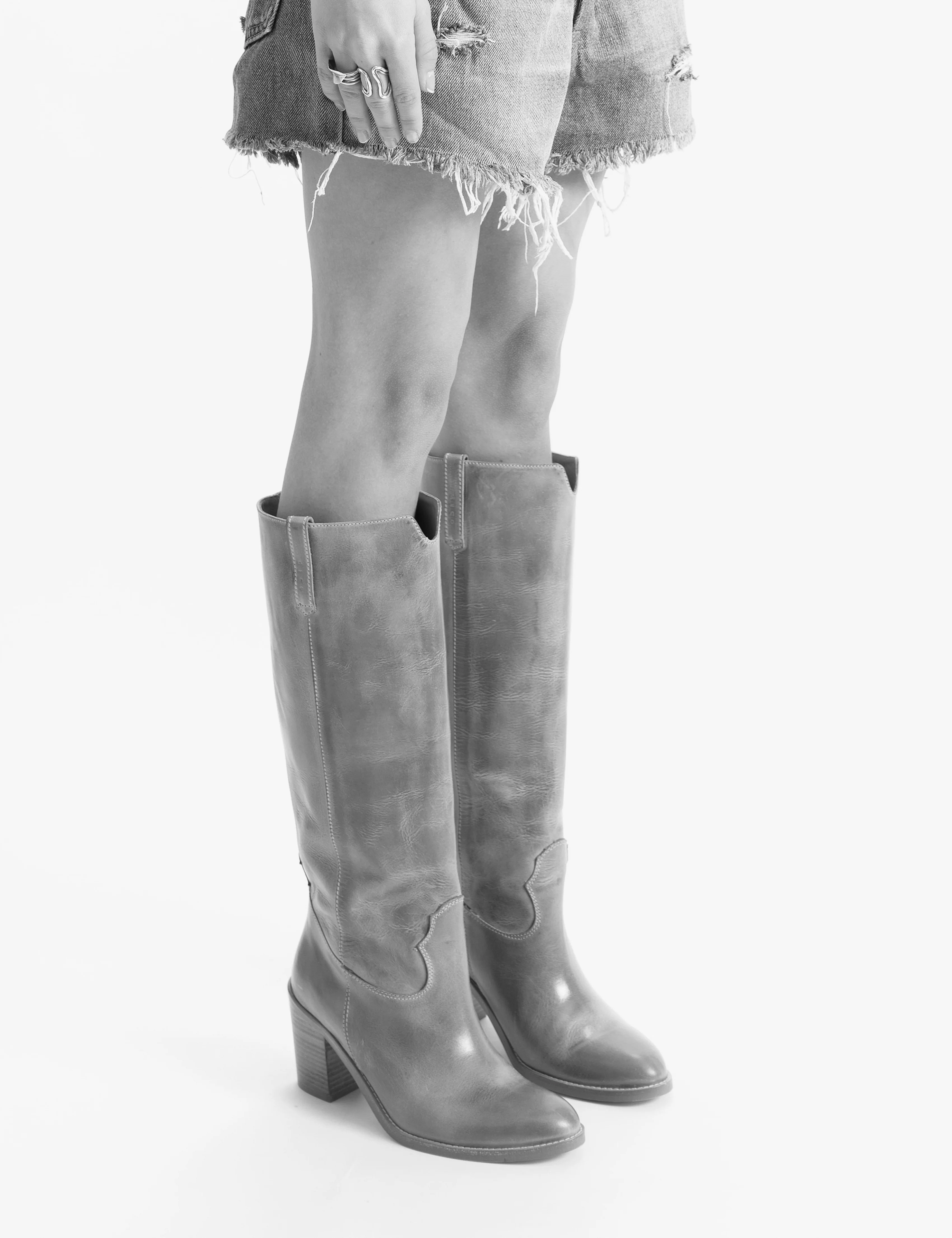 Janie Boot In Black Texas Leather - Image 3