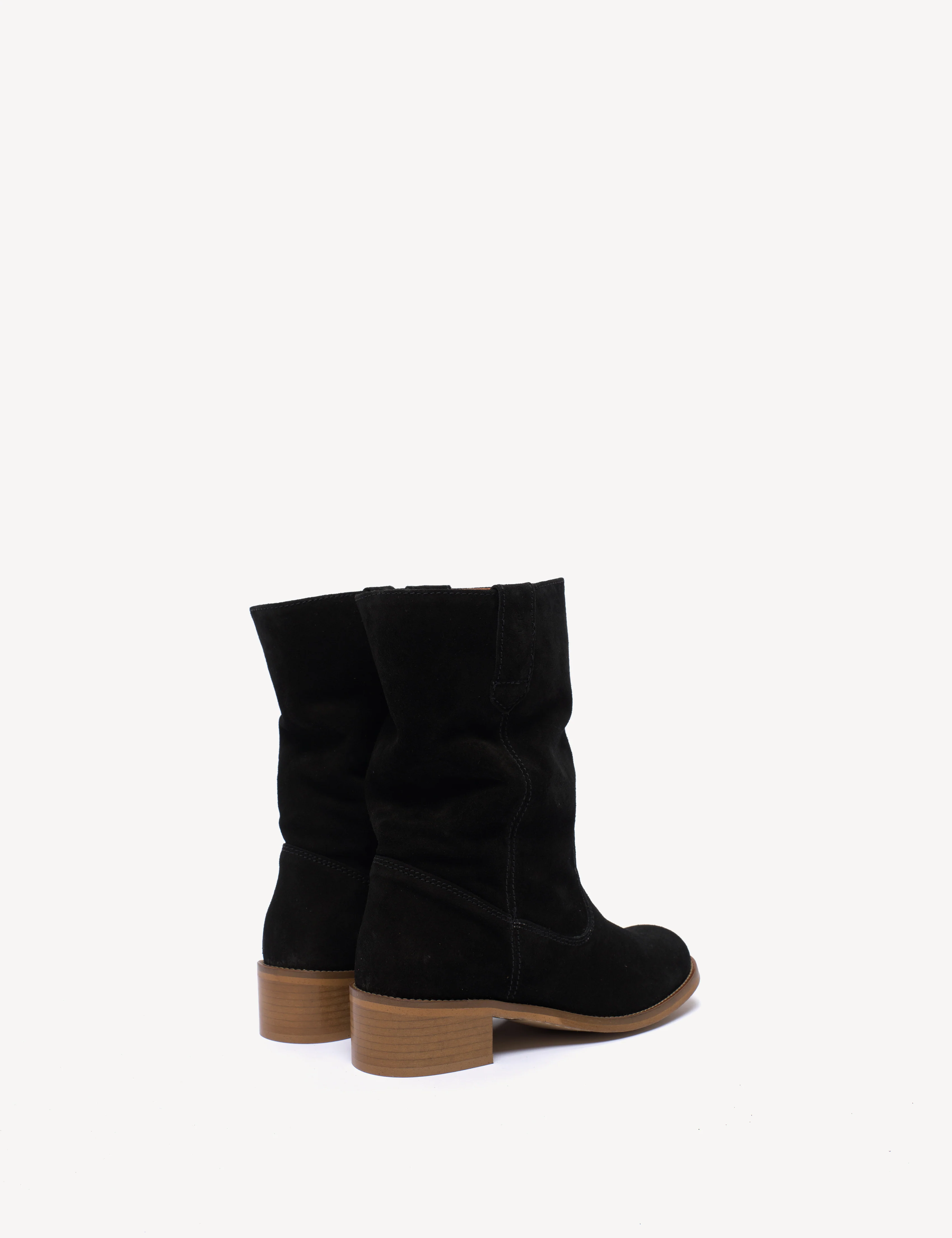 Julia Gaucho Boot In Black Calf Suede - Image 4