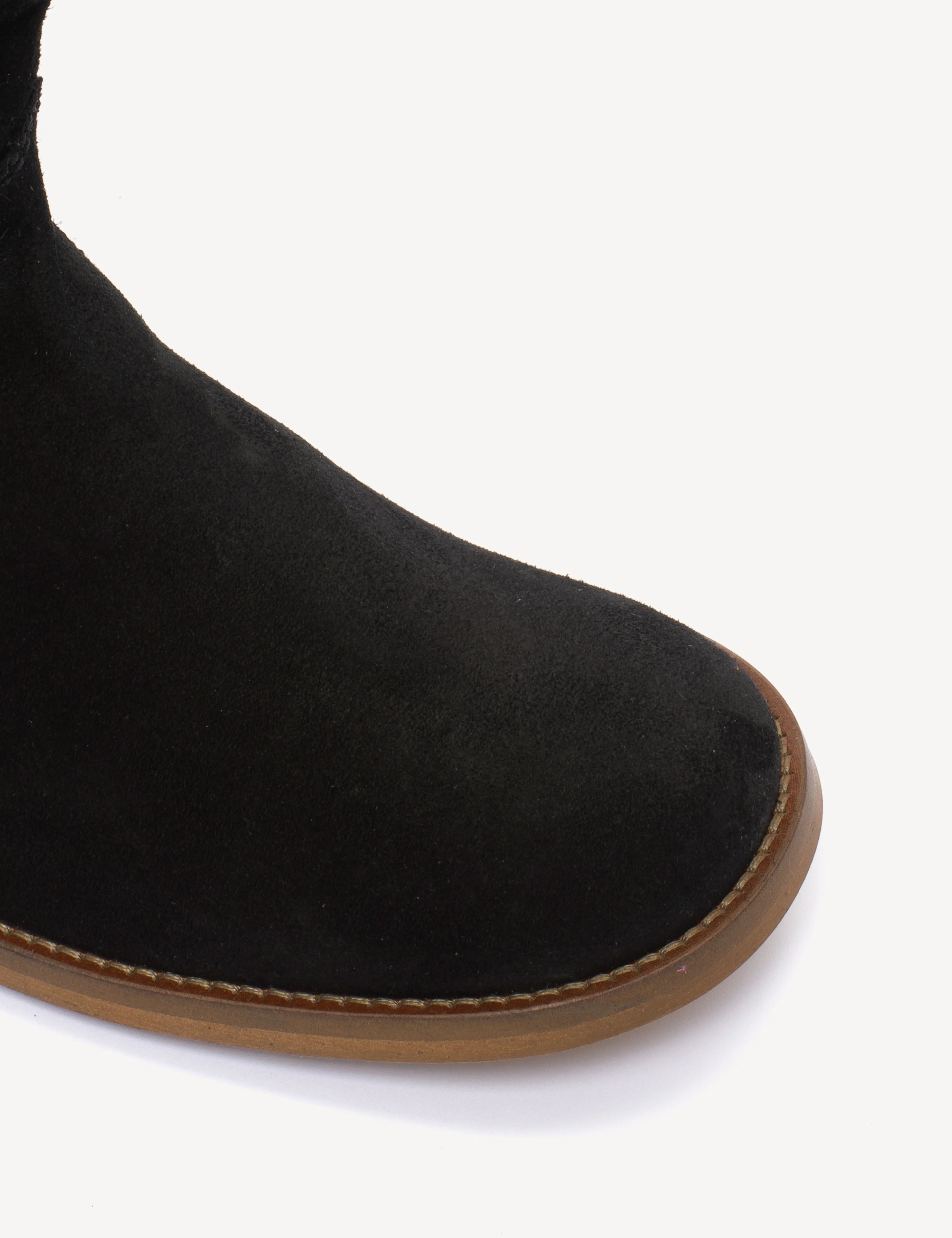 Julia Gaucho Boot In Black Calf Suede - Image 6