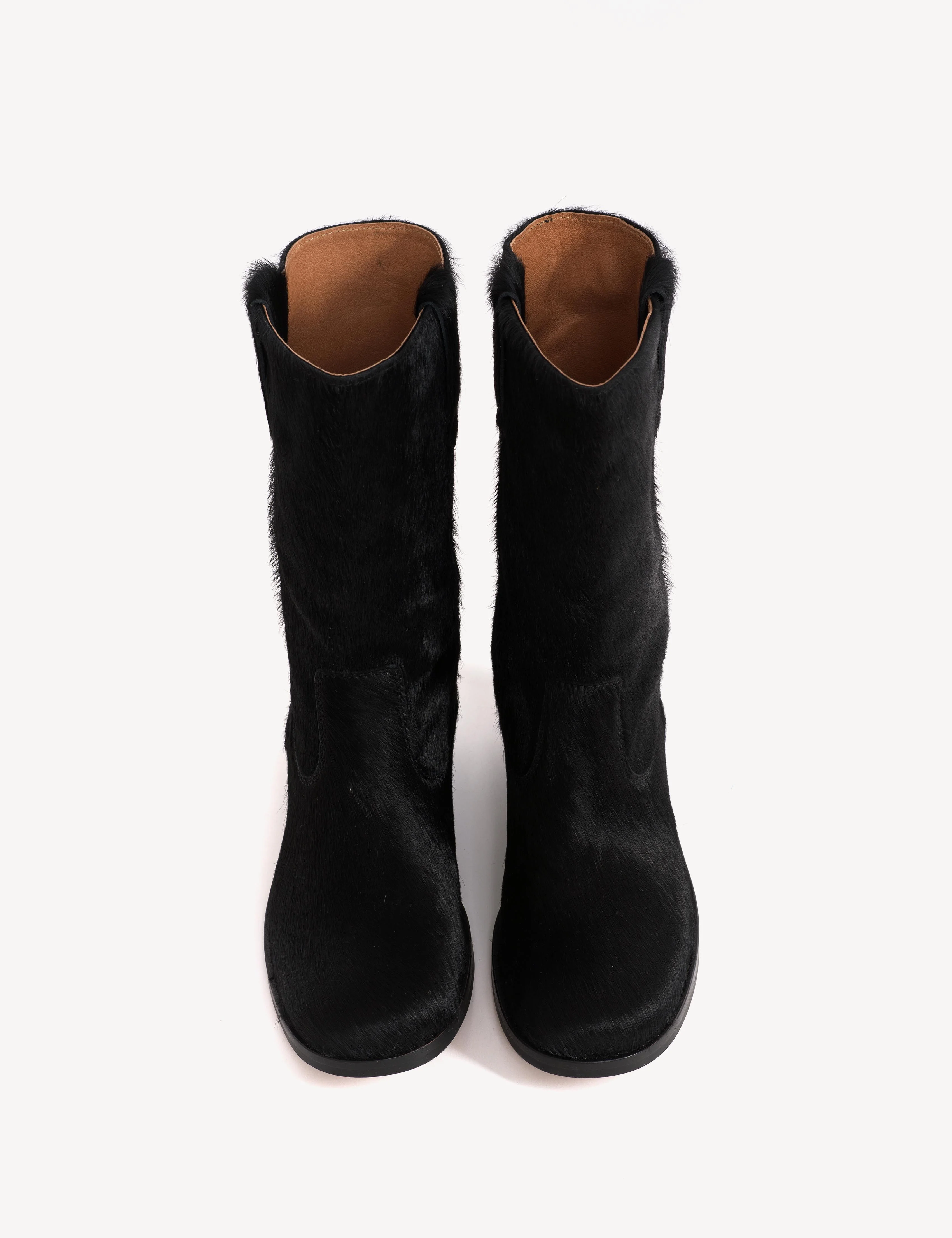 Julia Gaucho Boot In Black Cow Fur - Image 5
