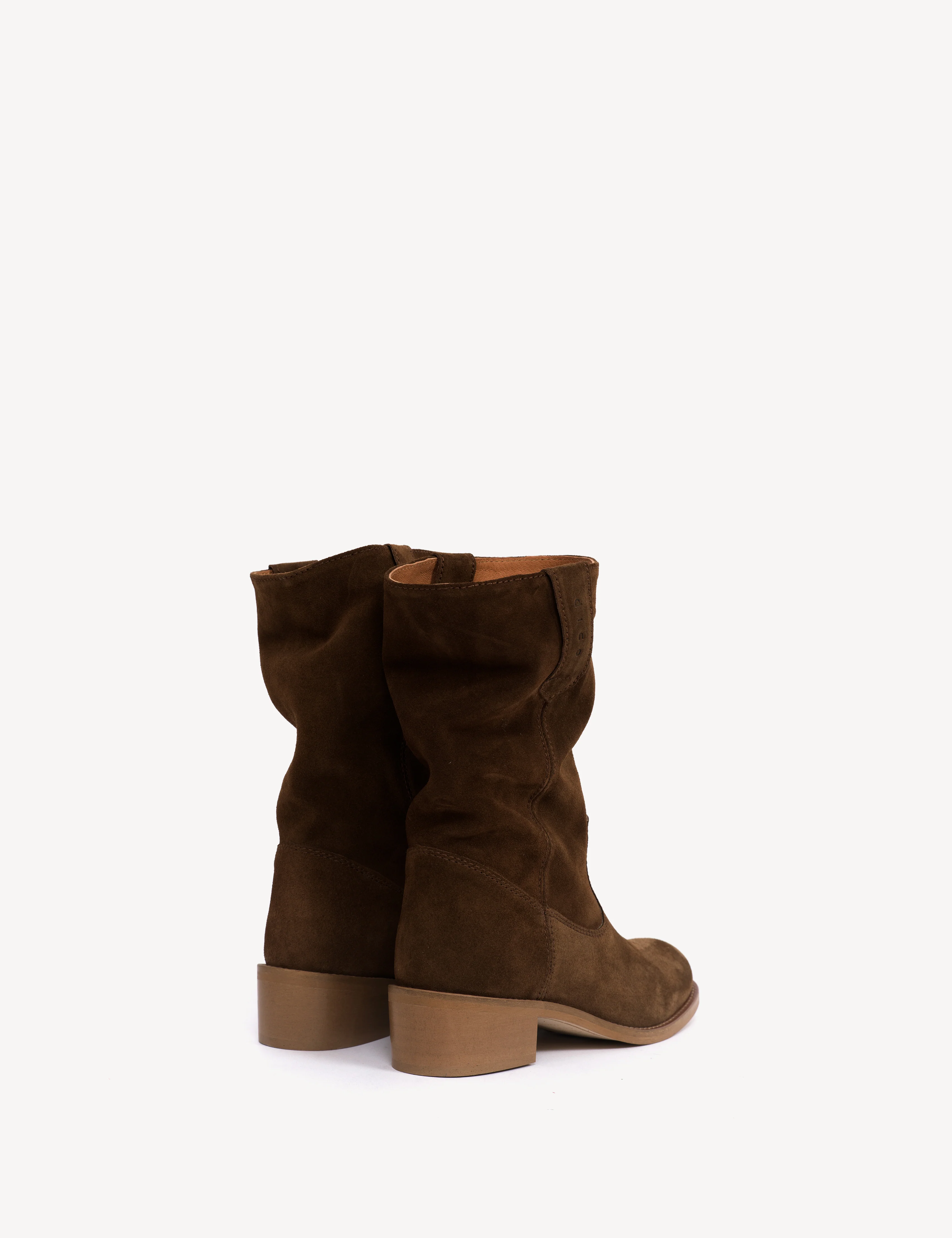 Julia Gaucho Boot In Dark Brown Calf Suede - Image 3
