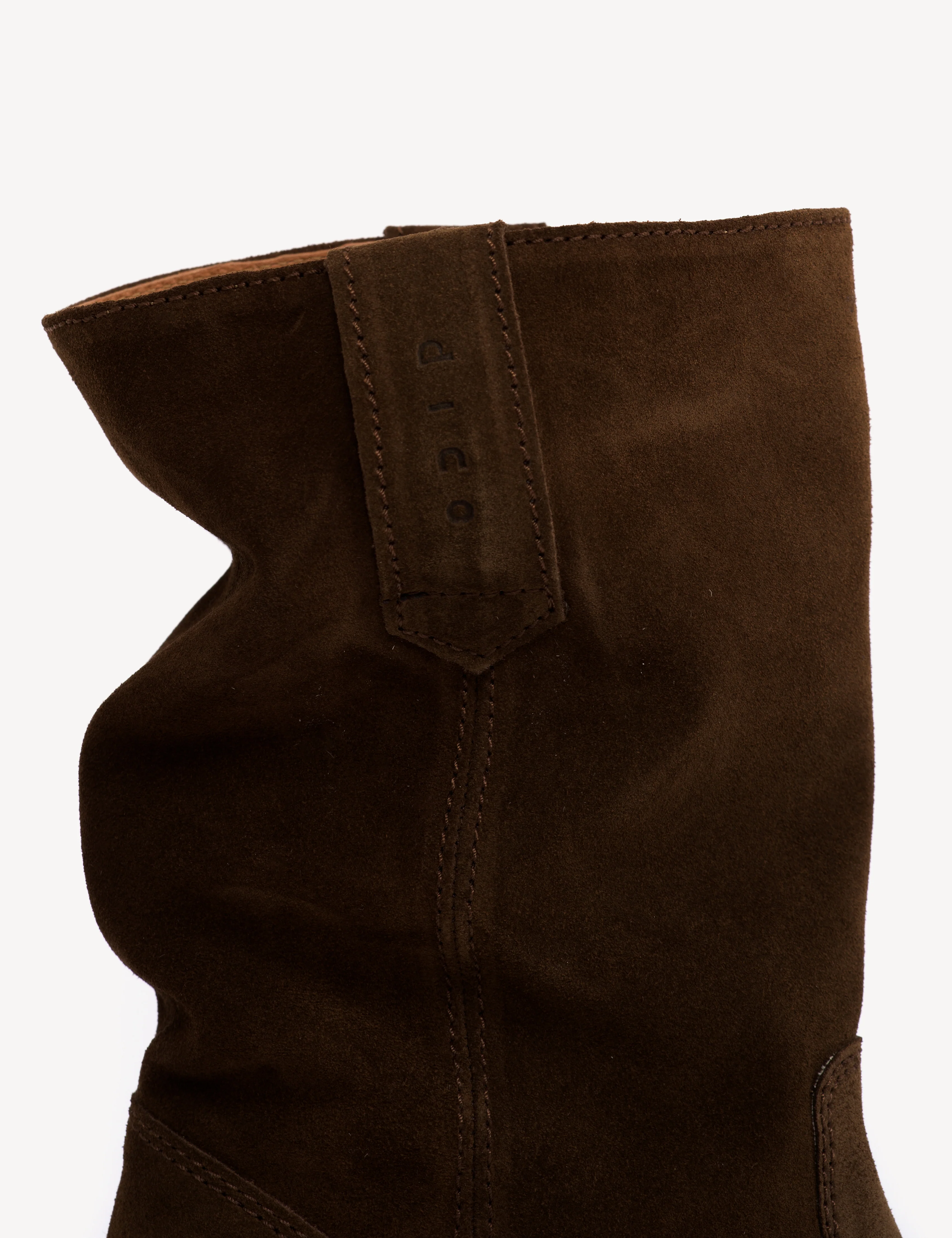 Julia Gaucho Boot In Dark Brown Calf Suede - Image 6