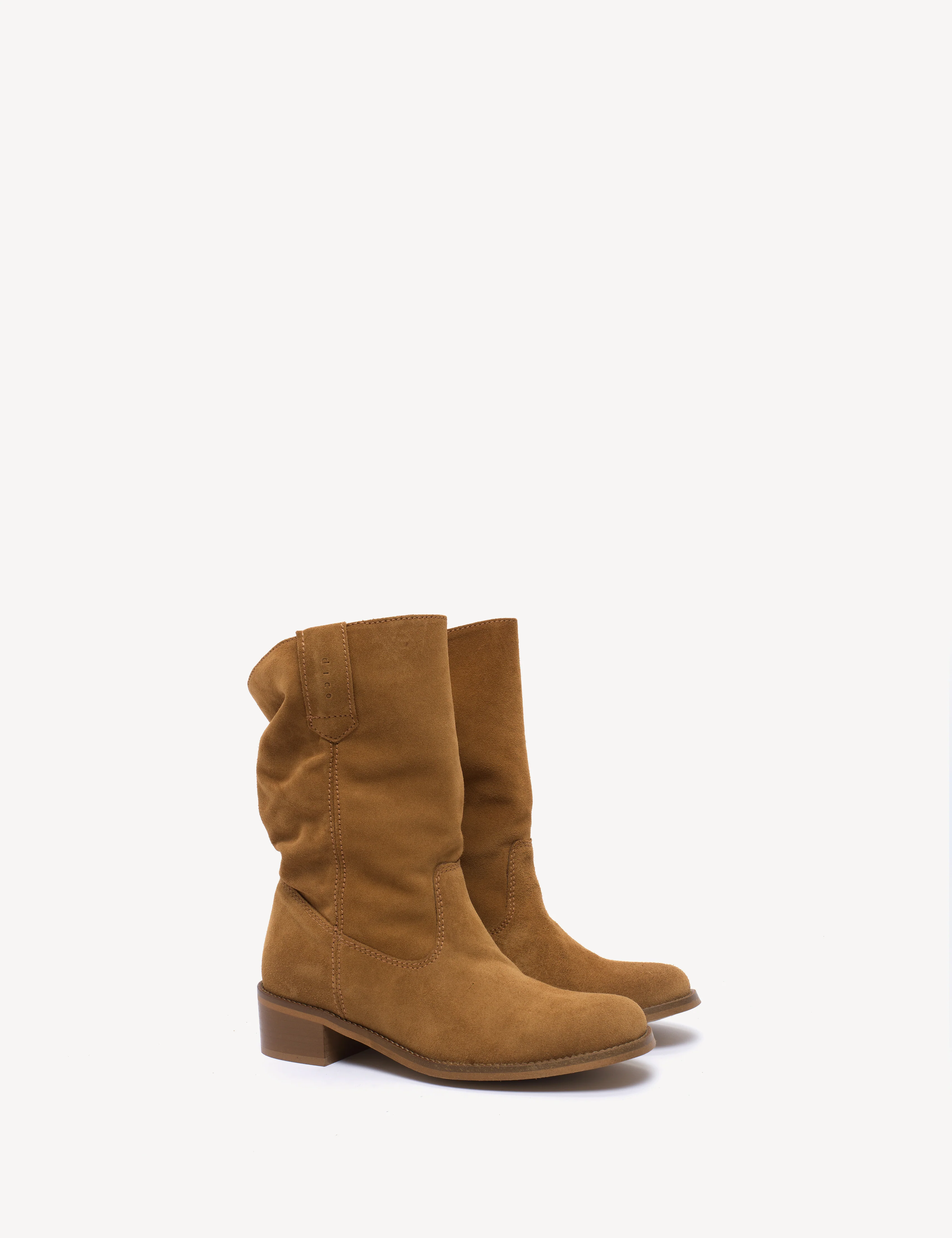 Julia Gaucho Boot In Dark Tan Calf Suede - Image 2
