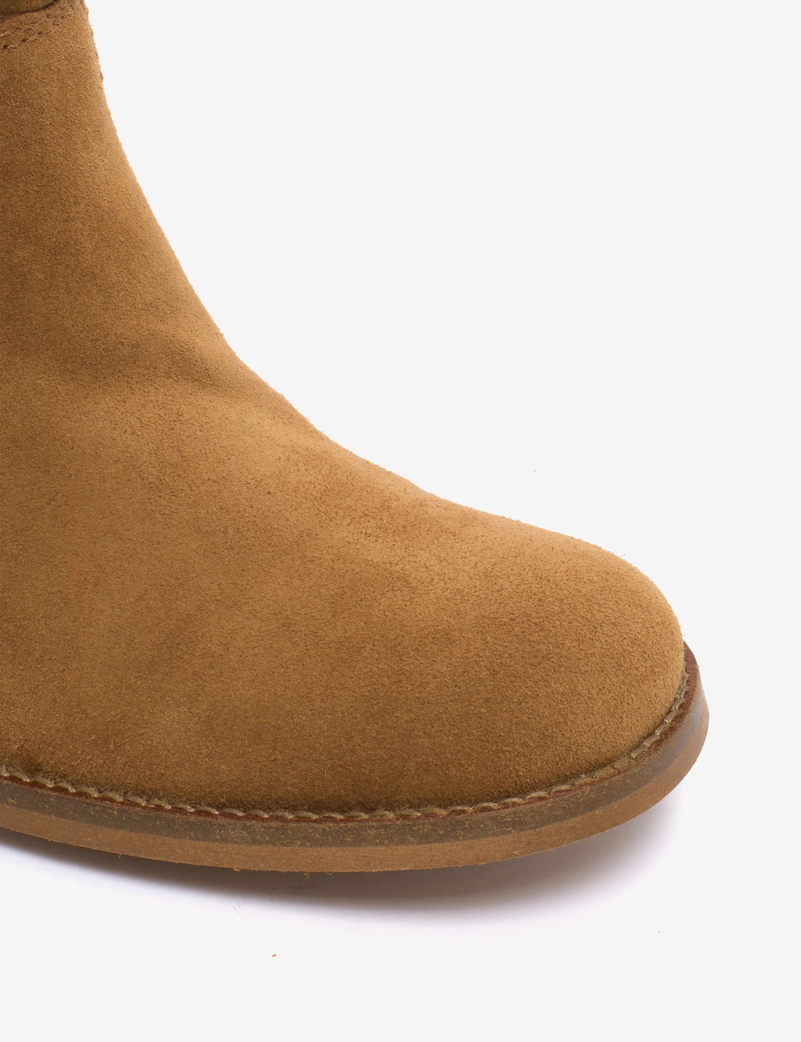 Julia Gaucho Boot In Dark Tan Calf Suede - Image 6
