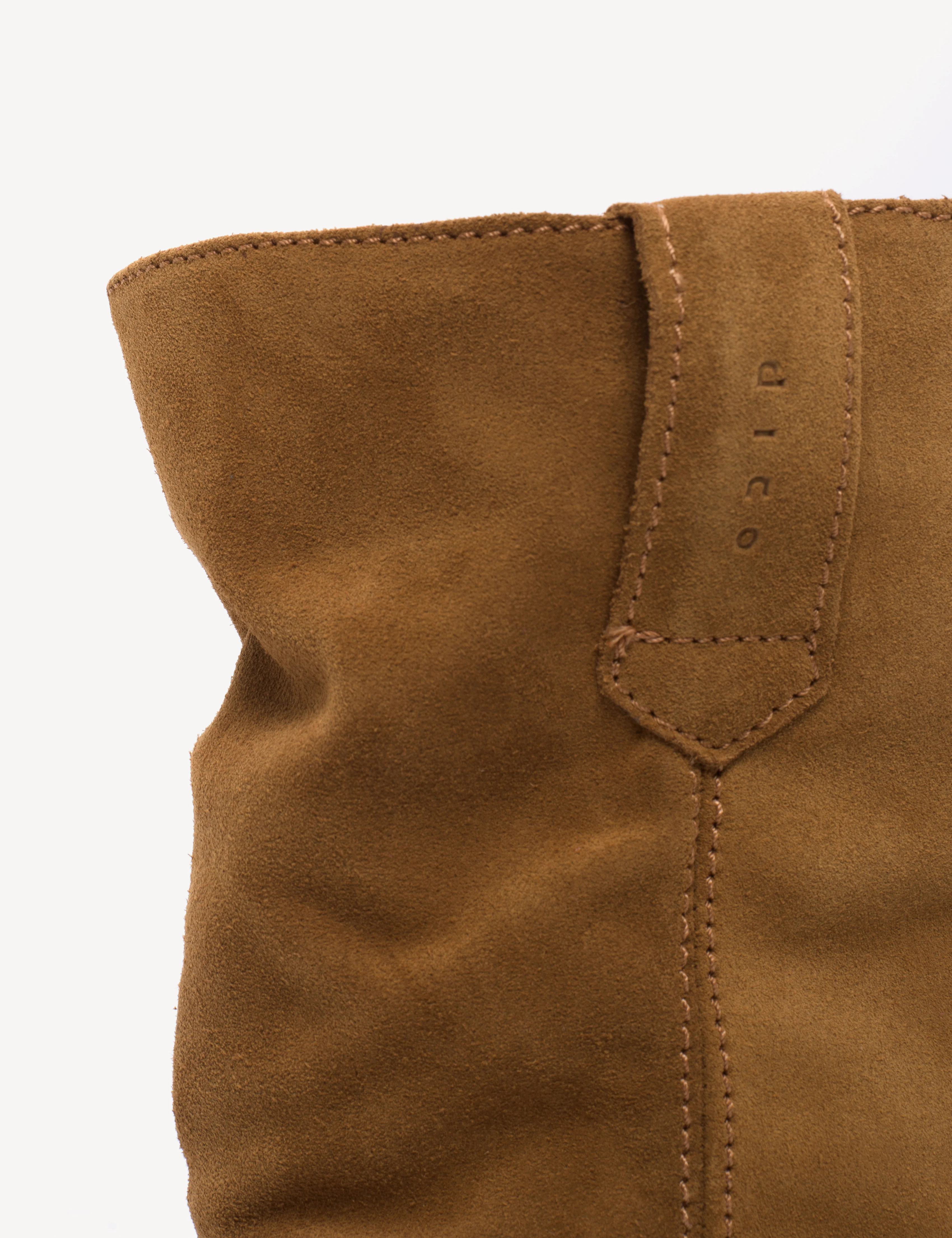 Julia Gaucho Boot In Dark Tan Calf Suede - Image 7