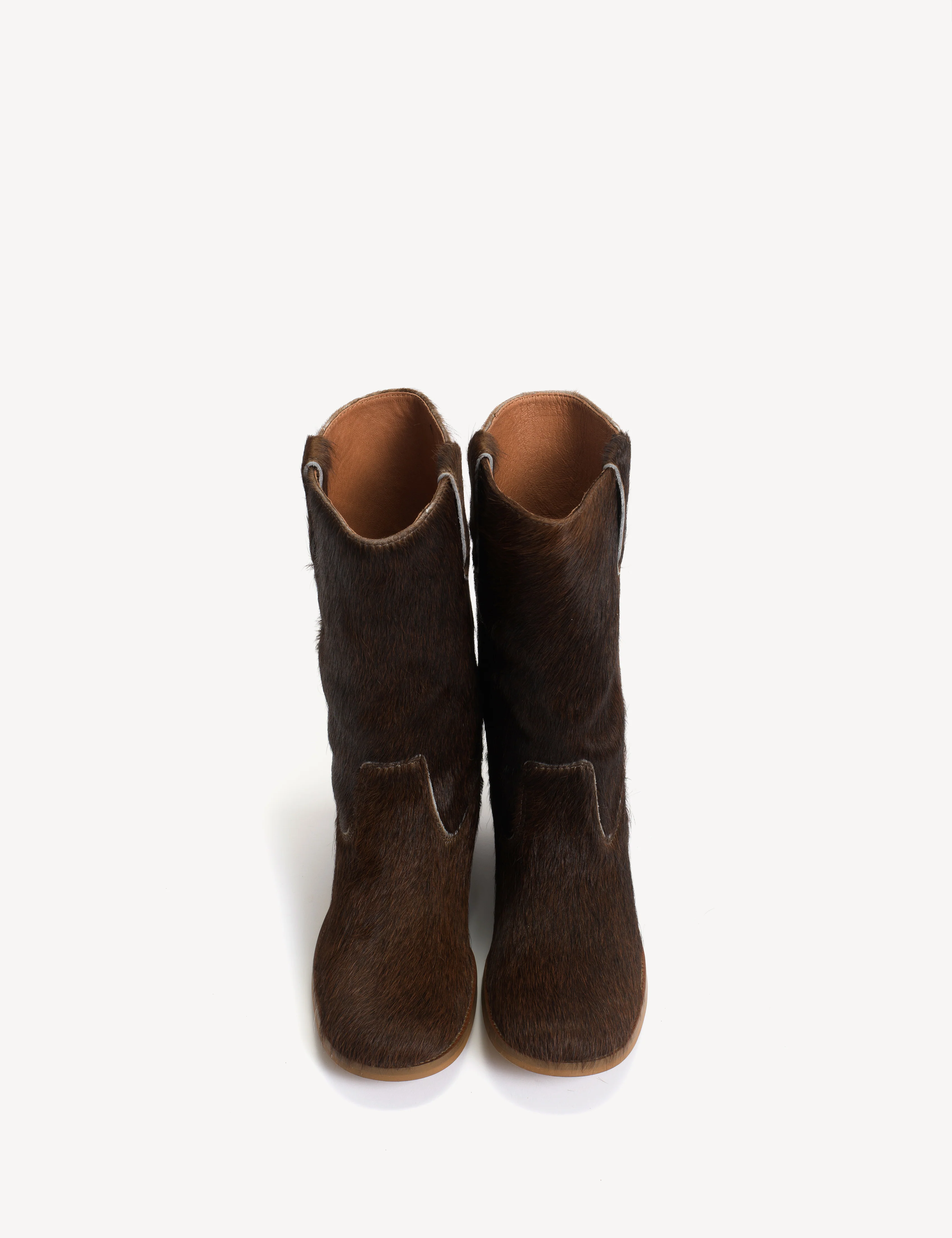 Julia Gaucho Boot In Brown Shades Cow Fur - Image 14