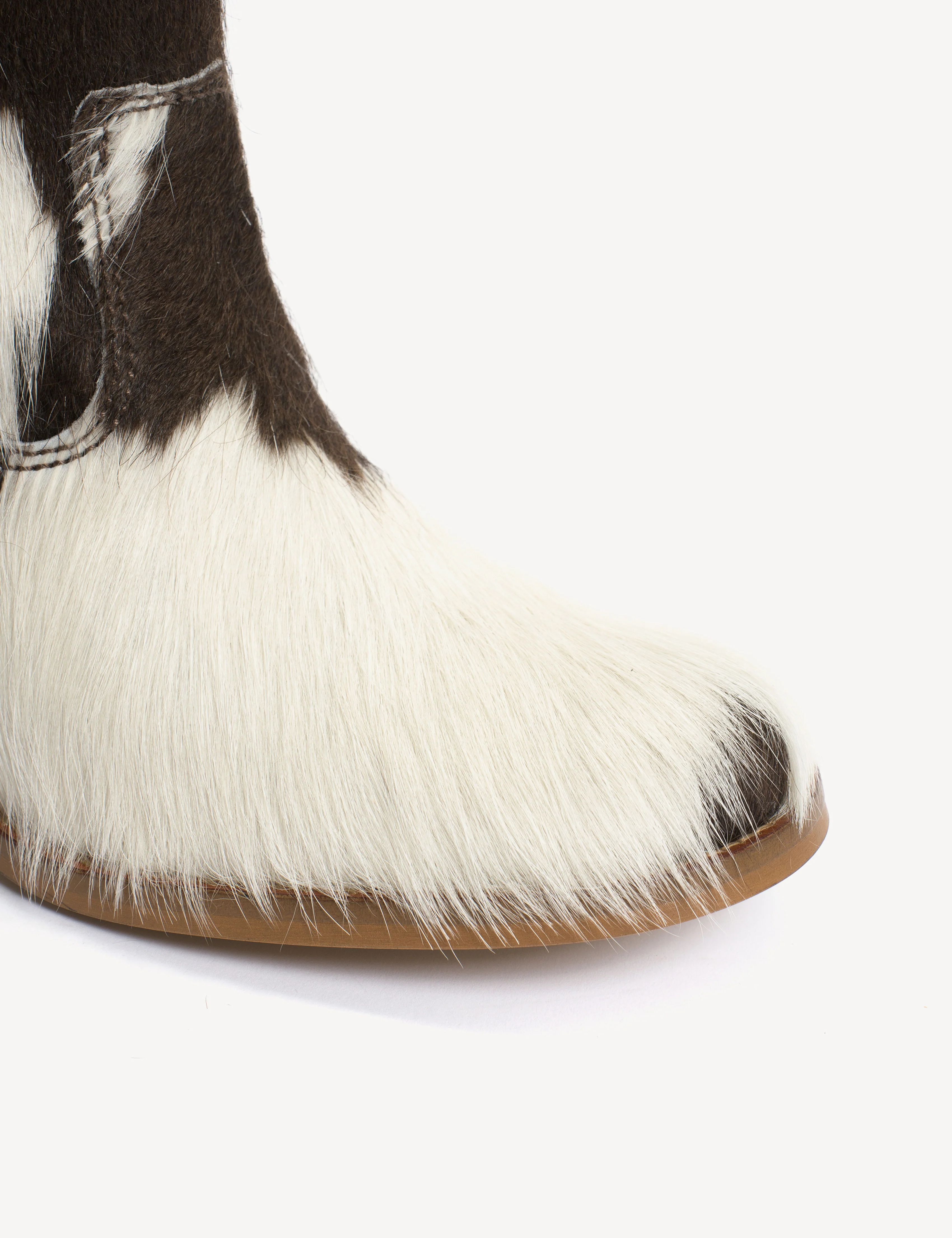 Julia Gaucho Boot In Brown Shades Cow Fur - Image 17