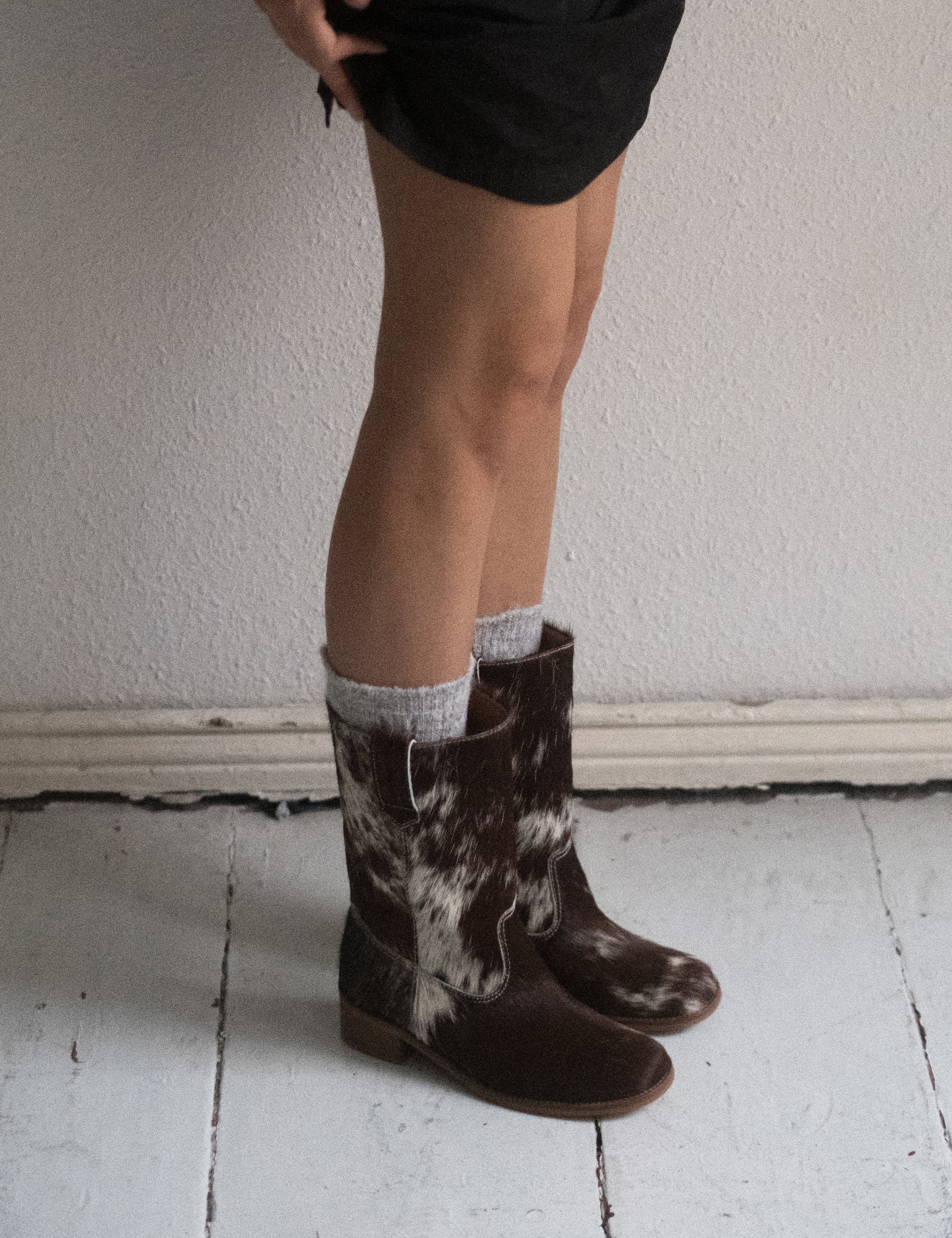 Julia Gaucho Boot In Brown Shades Cow Fur - Image 3