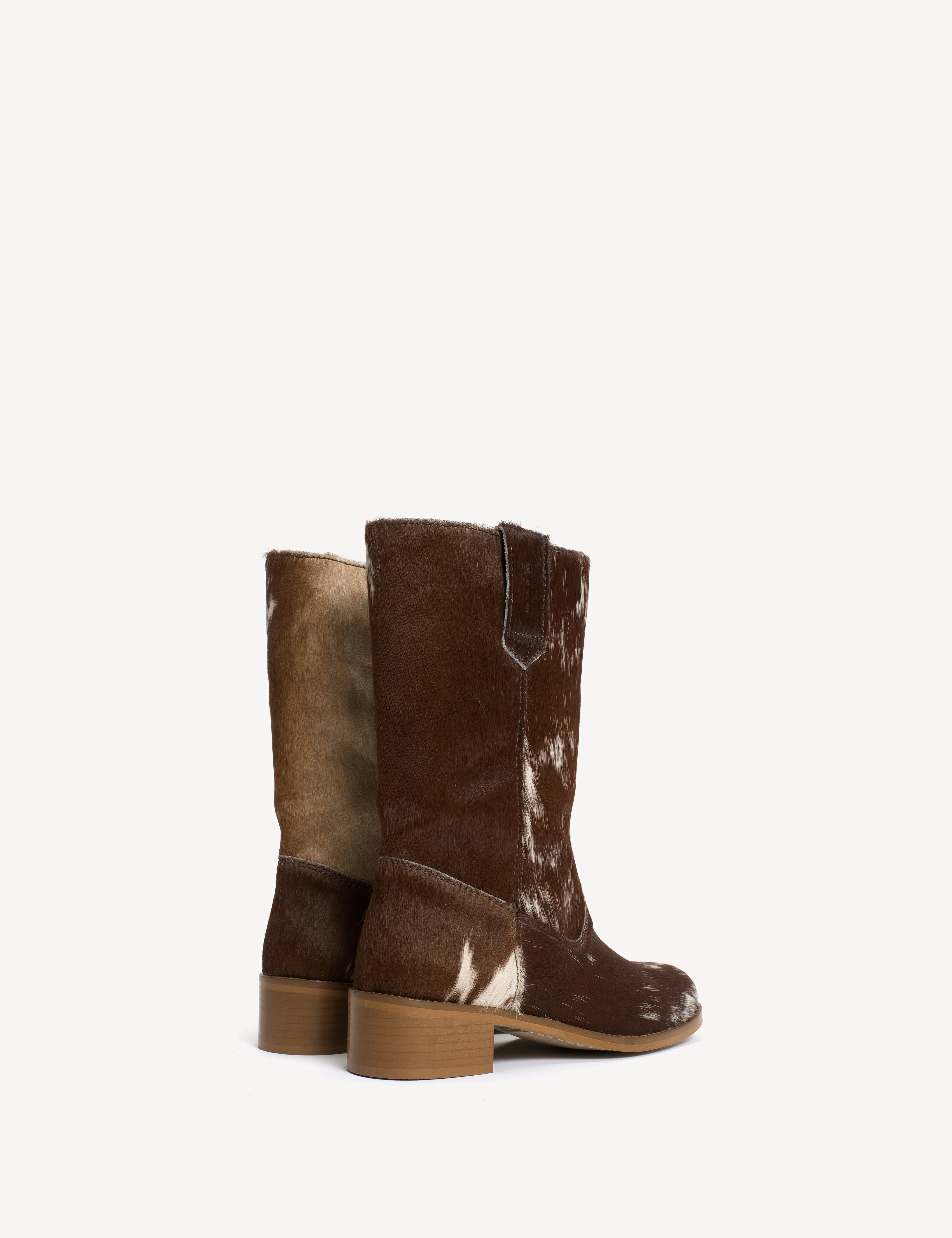 Julia Gaucho Boot In Brown Shades Cow Fur - Image 4