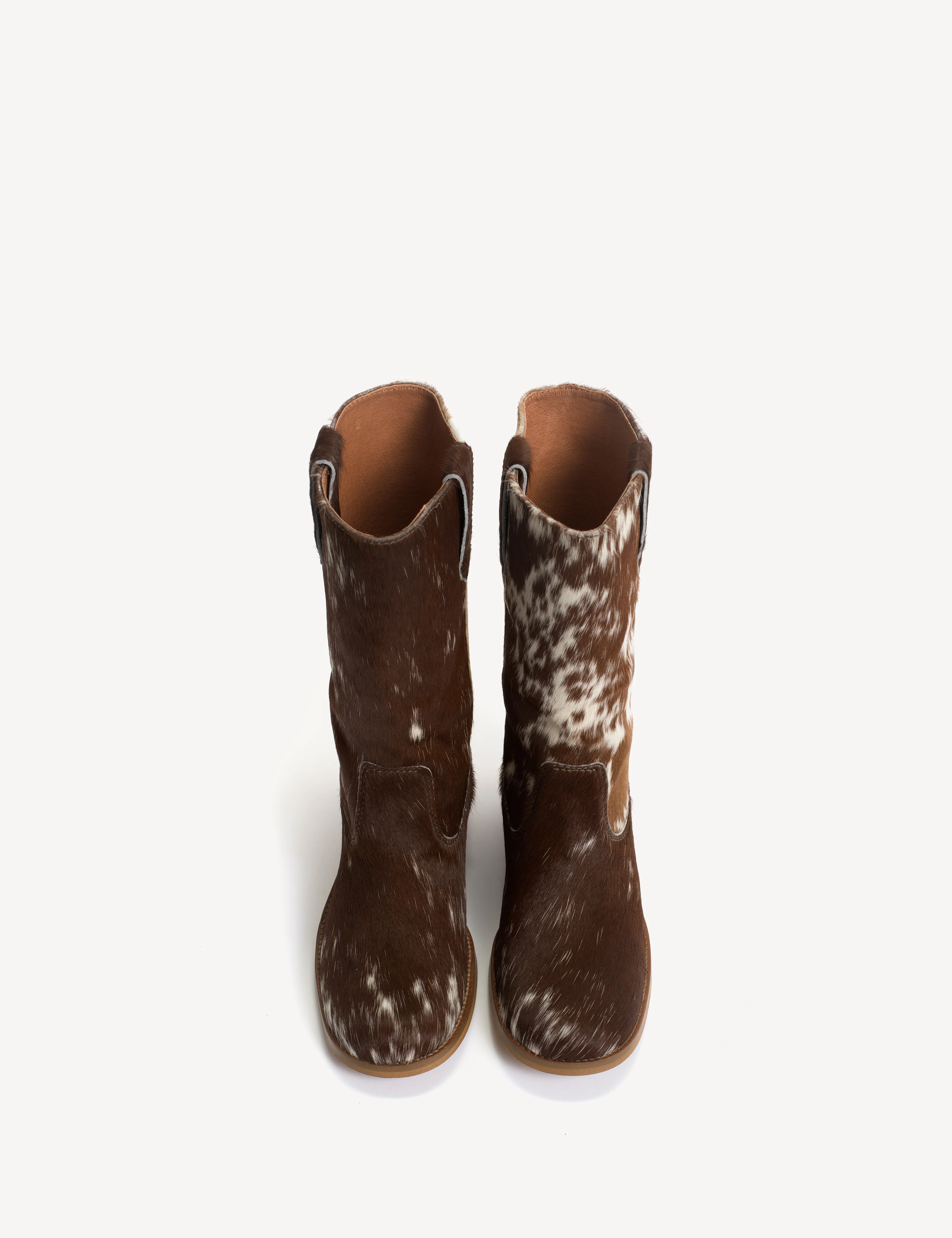 Julia Gaucho Boot In Brown Shades Cow Fur - Image 5