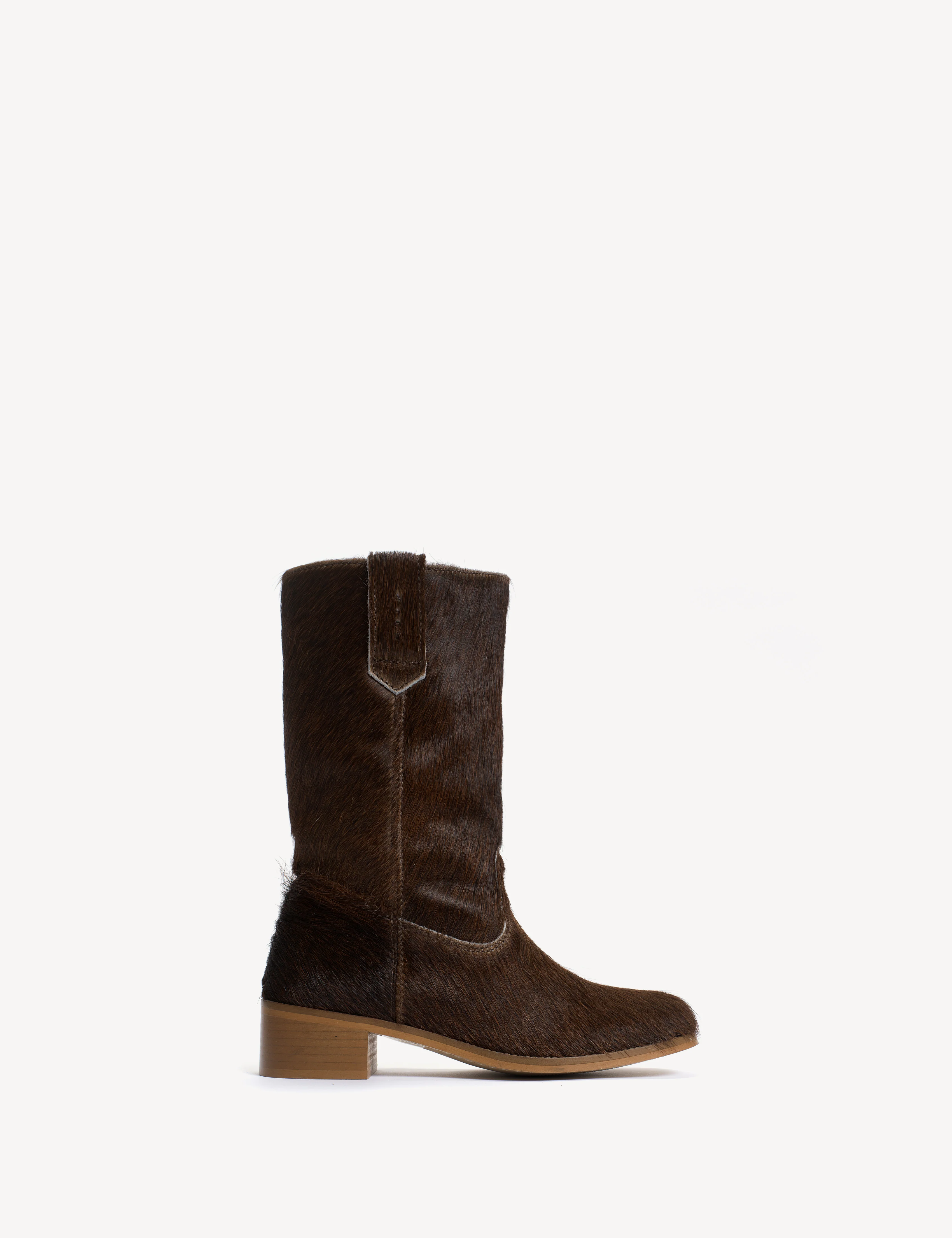 Julia Gaucho Boot In Brown Shades Cow Fur - Image 7
