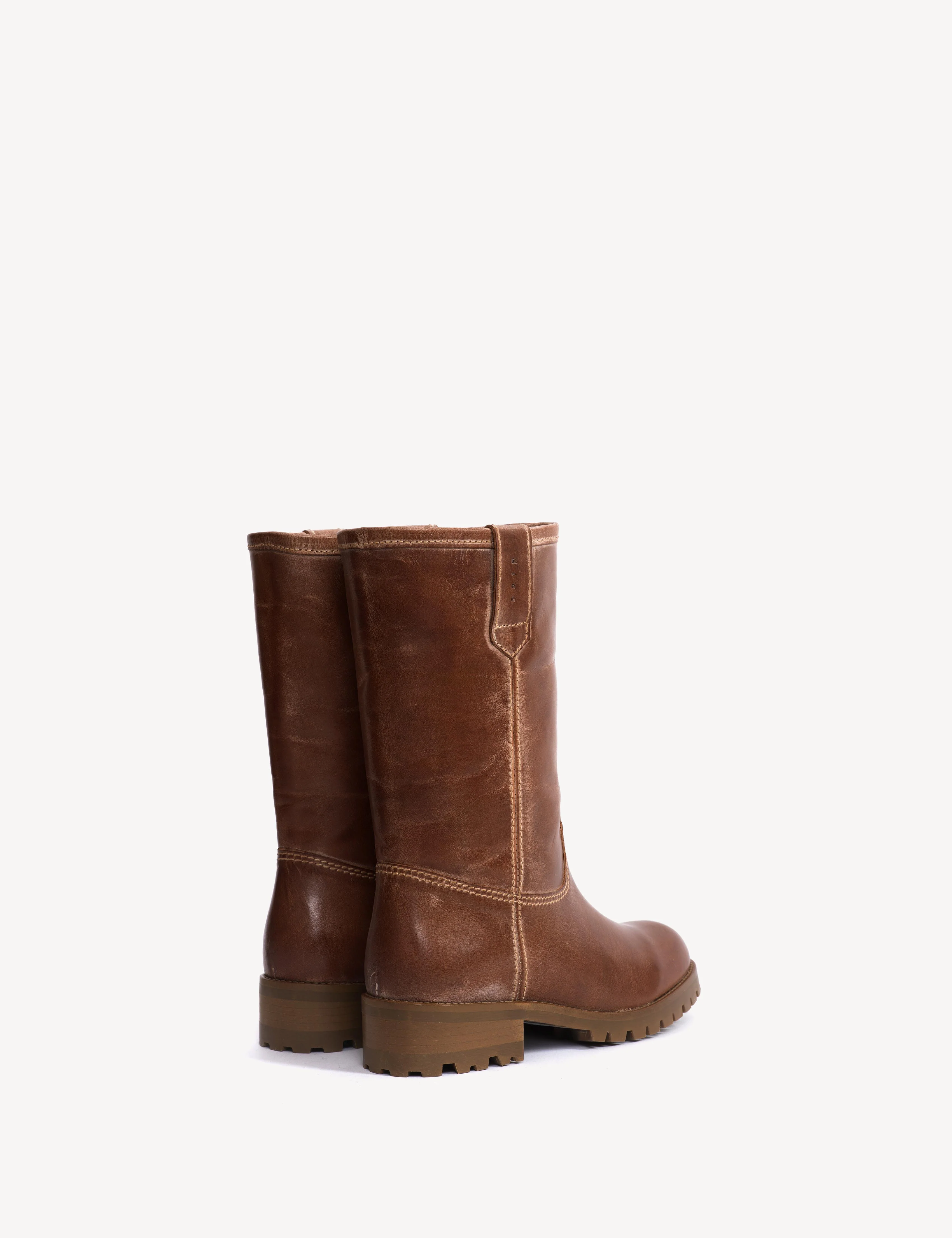 Kimmi Boot In Cognac Escovado Leather - Image 3