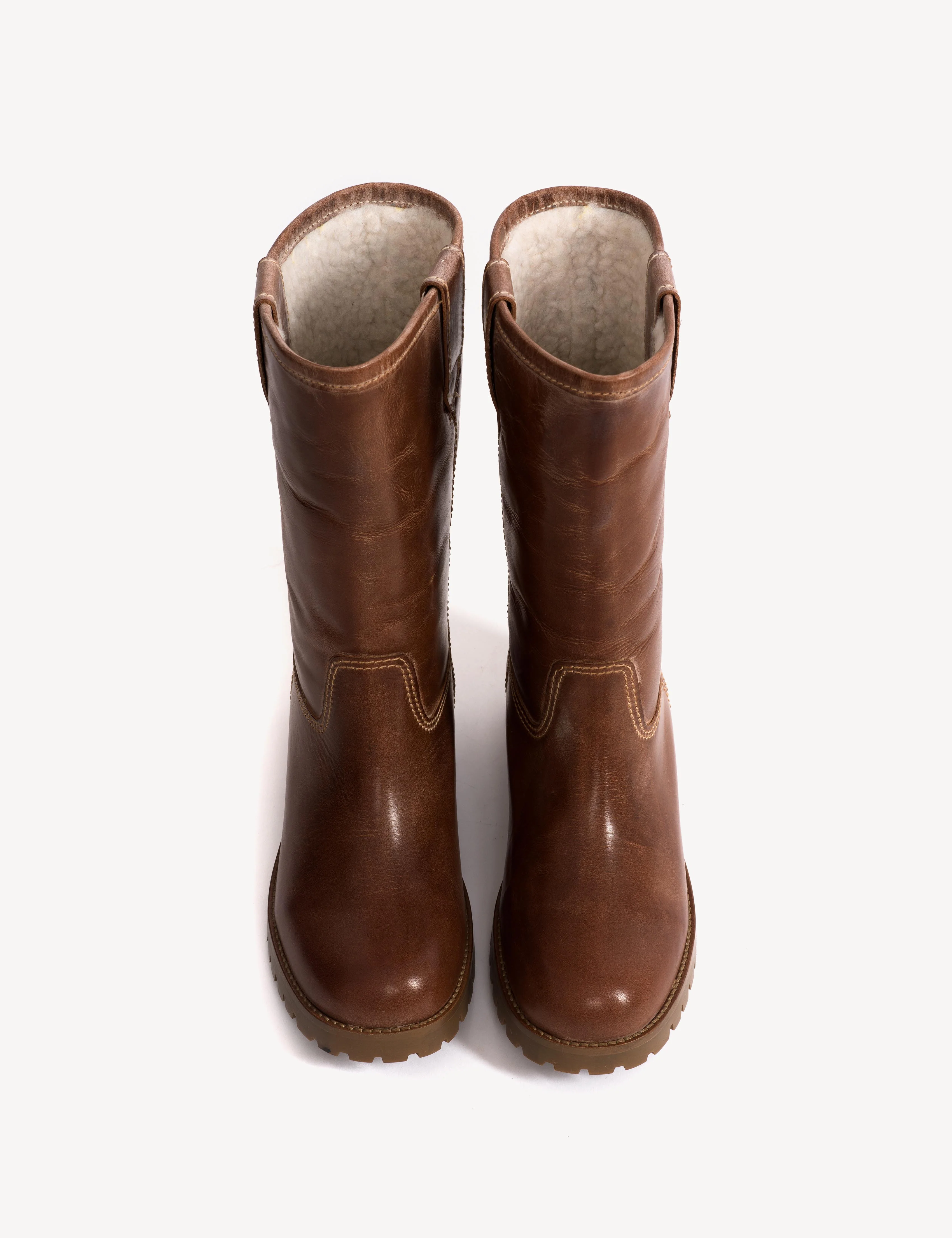 Kimmi Boot In Cognac Escovado Leather - Image 4
