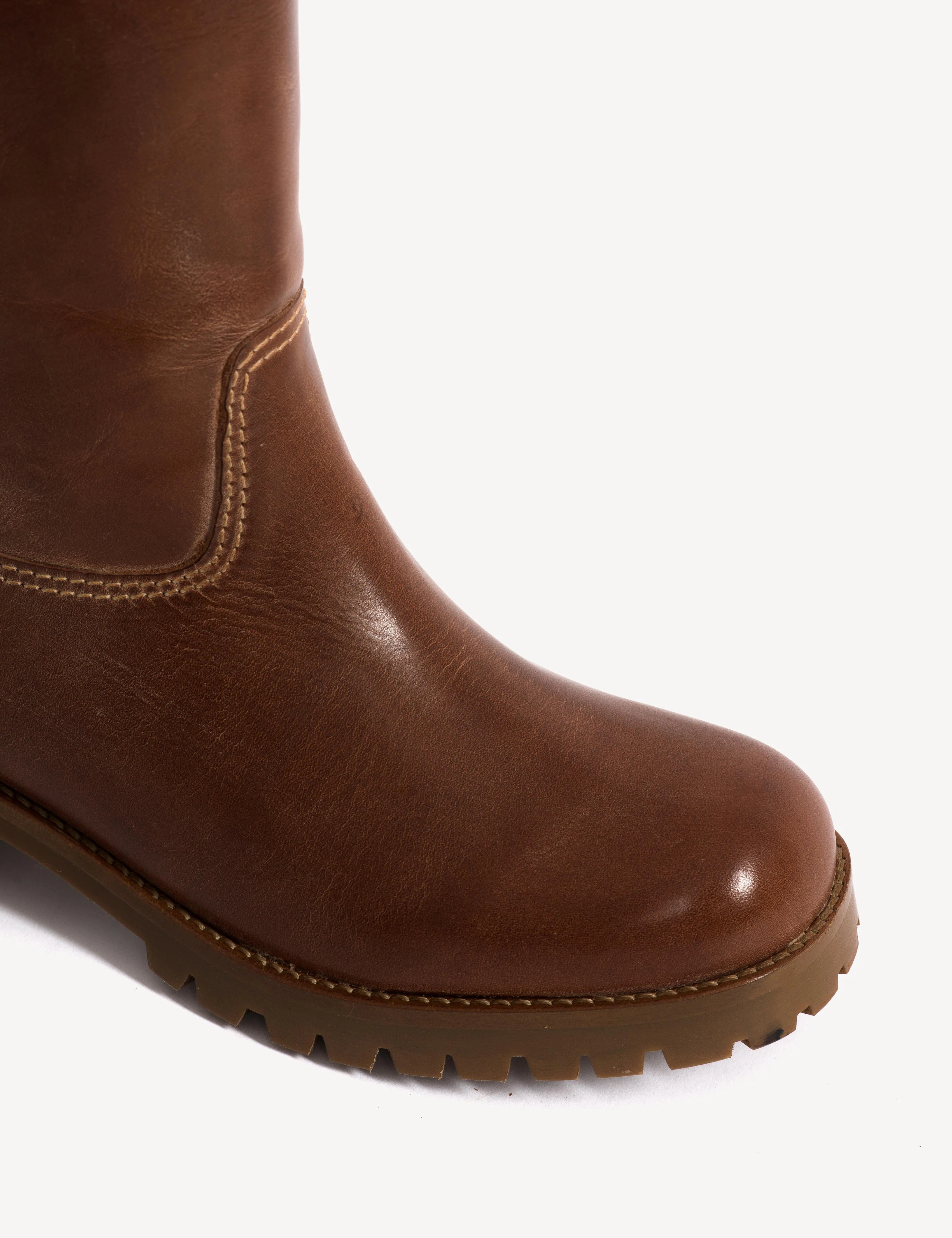 Kimmi Boot In Cognac Escovado Leather - Image 5