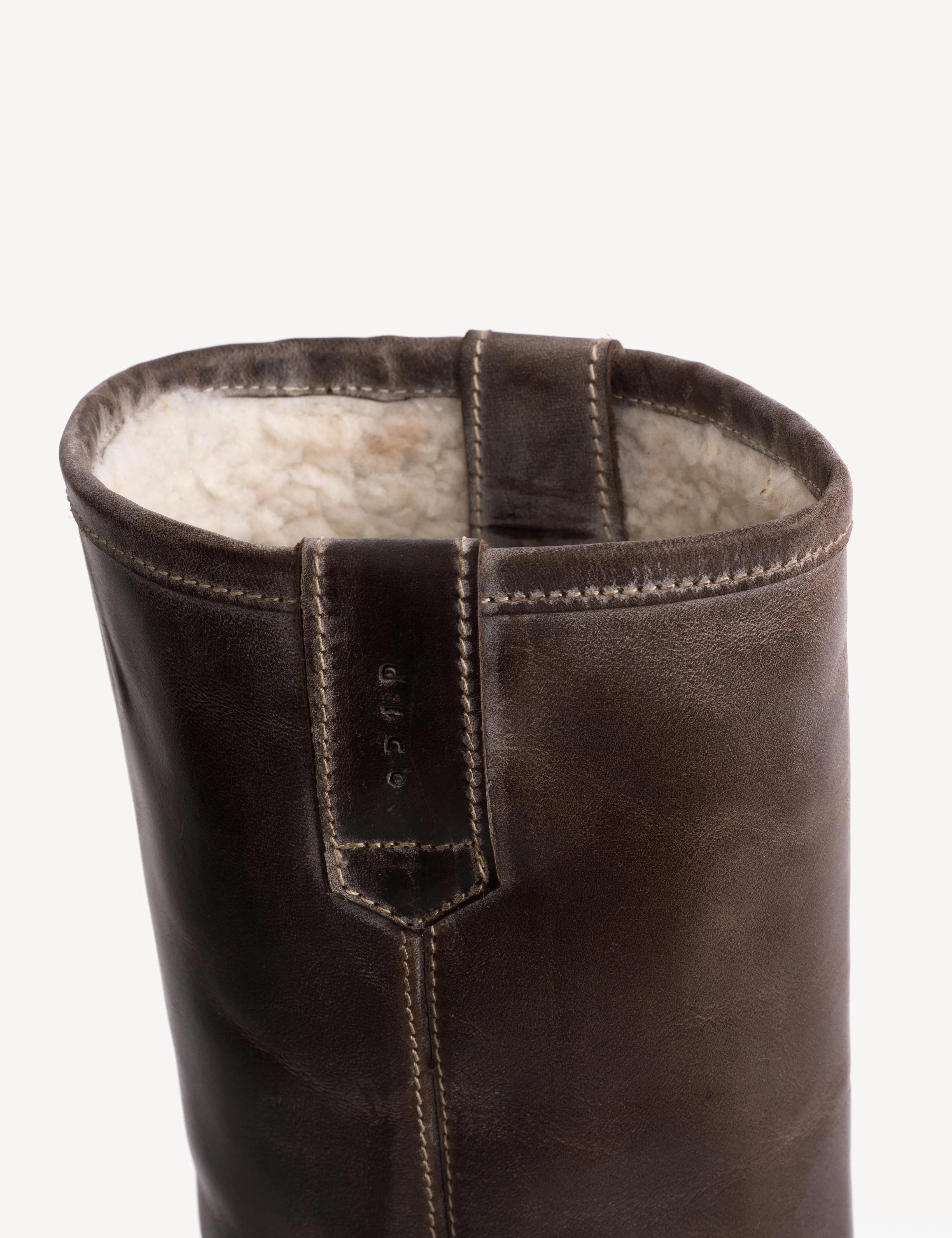 Kimmi High Boot In Dark Brown Escovado Leather - Image 7