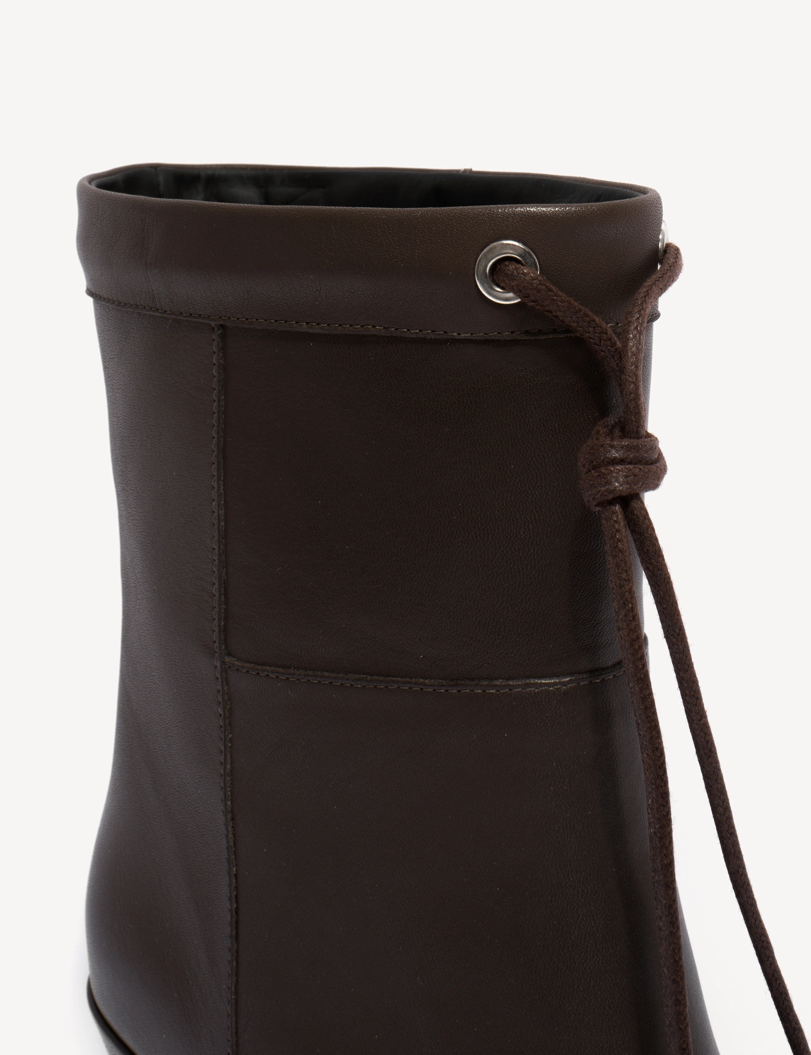 Liv Wedge Ankle Boot In Dark Brown Calfskin - Image 5