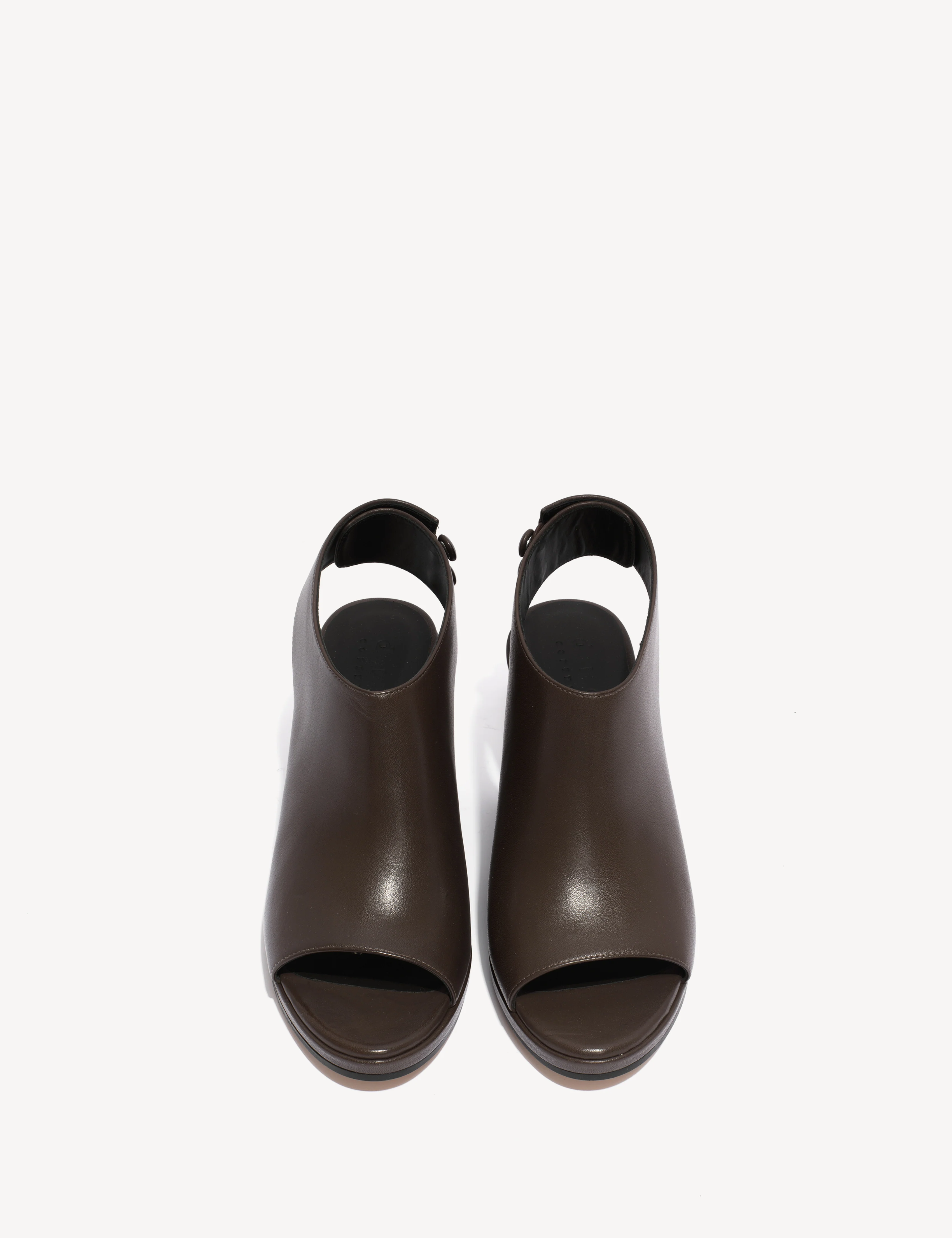 Liv Wedge Sandal In Dark Brown Calfskin - Image 5