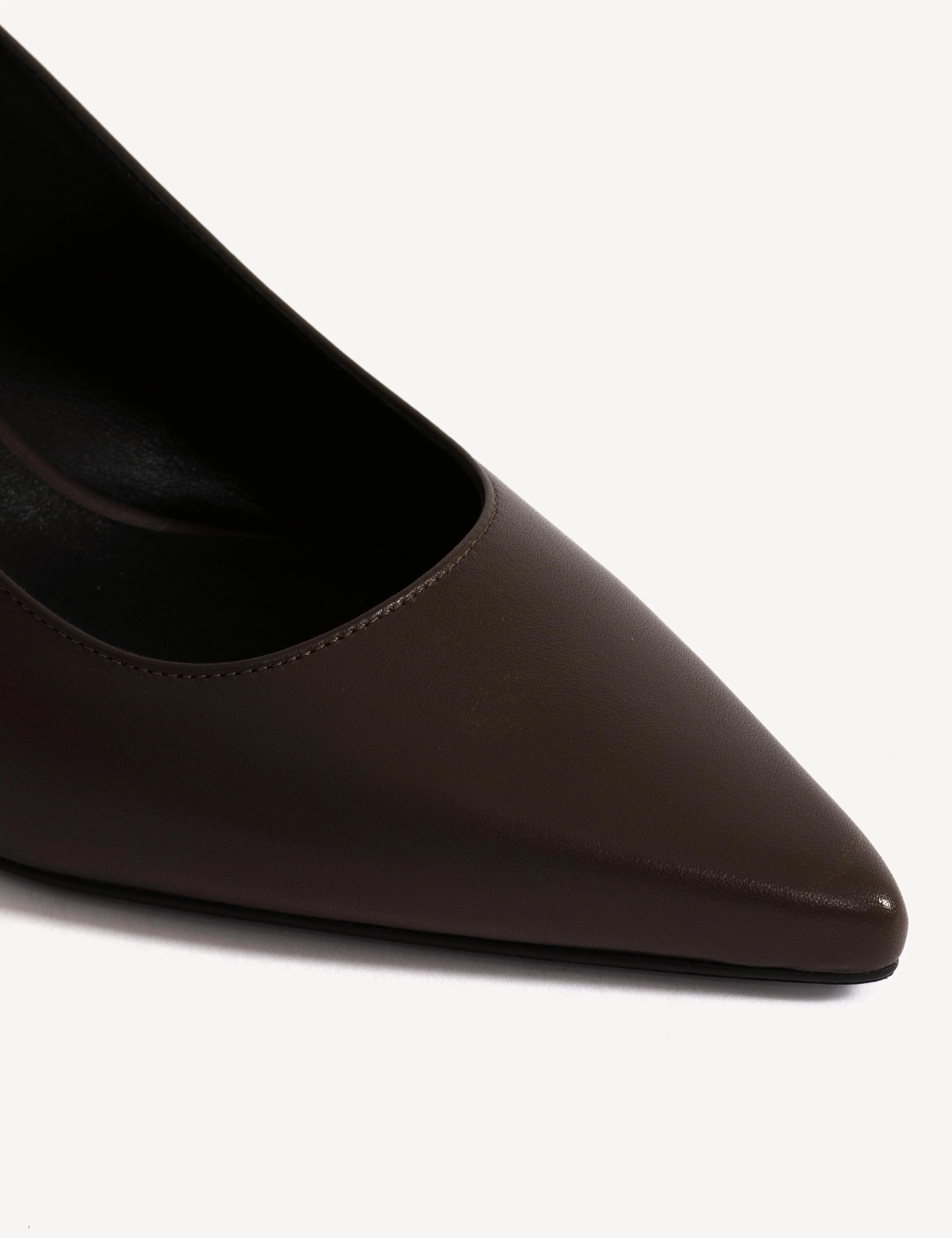 Liz Slingback Pump In Dark brown Calfskin - Image 6