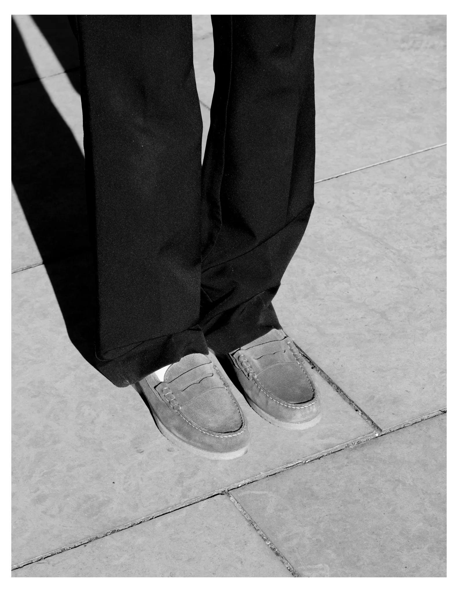 Moccasin Penny Loafer In Sigaro Calf Suede With A Crepe Sole - Image 4