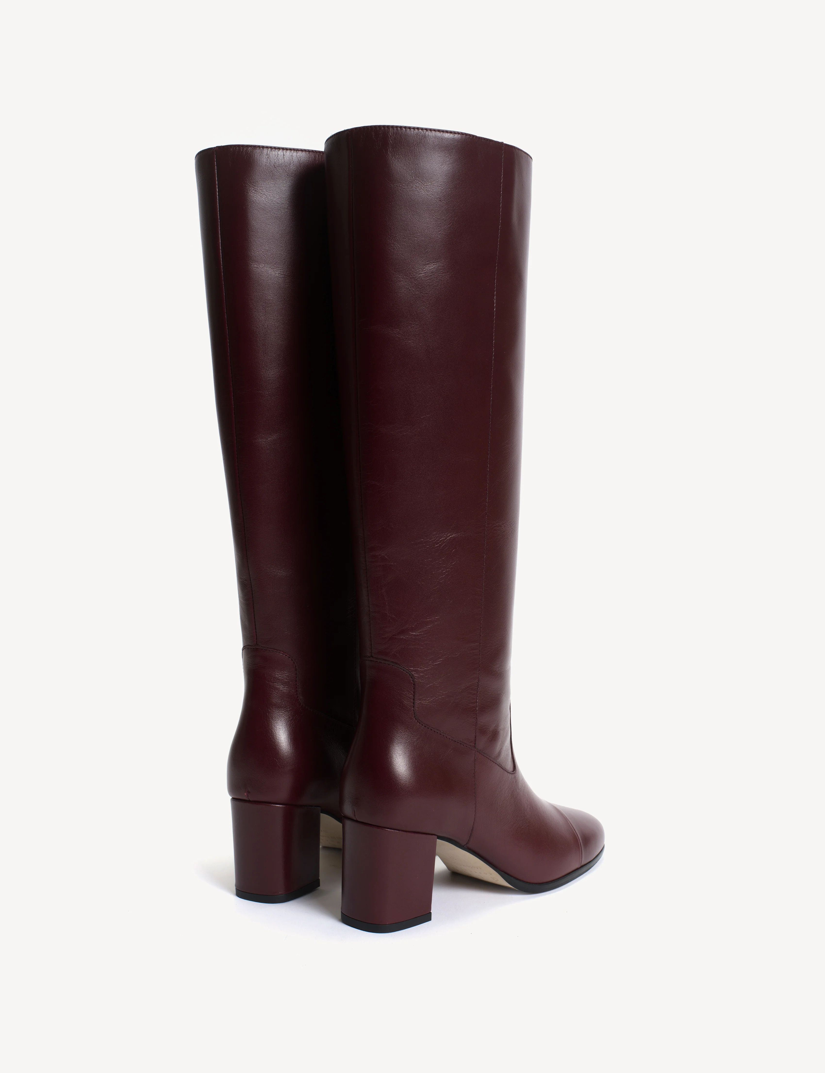 May Boot High In Bordeaux Calfskin - Image 4