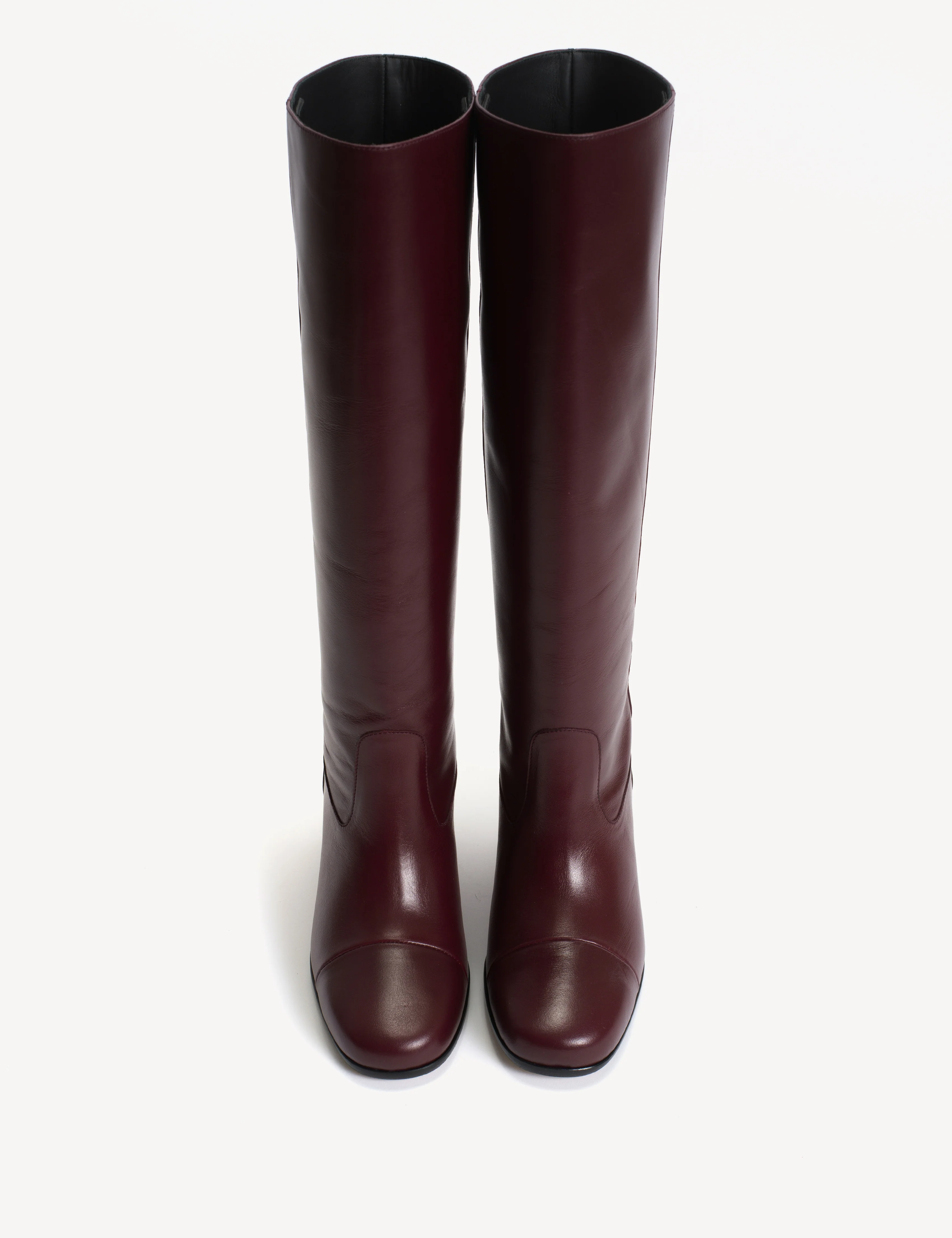 May Boot High In Bordeaux Calfskin - Image 5