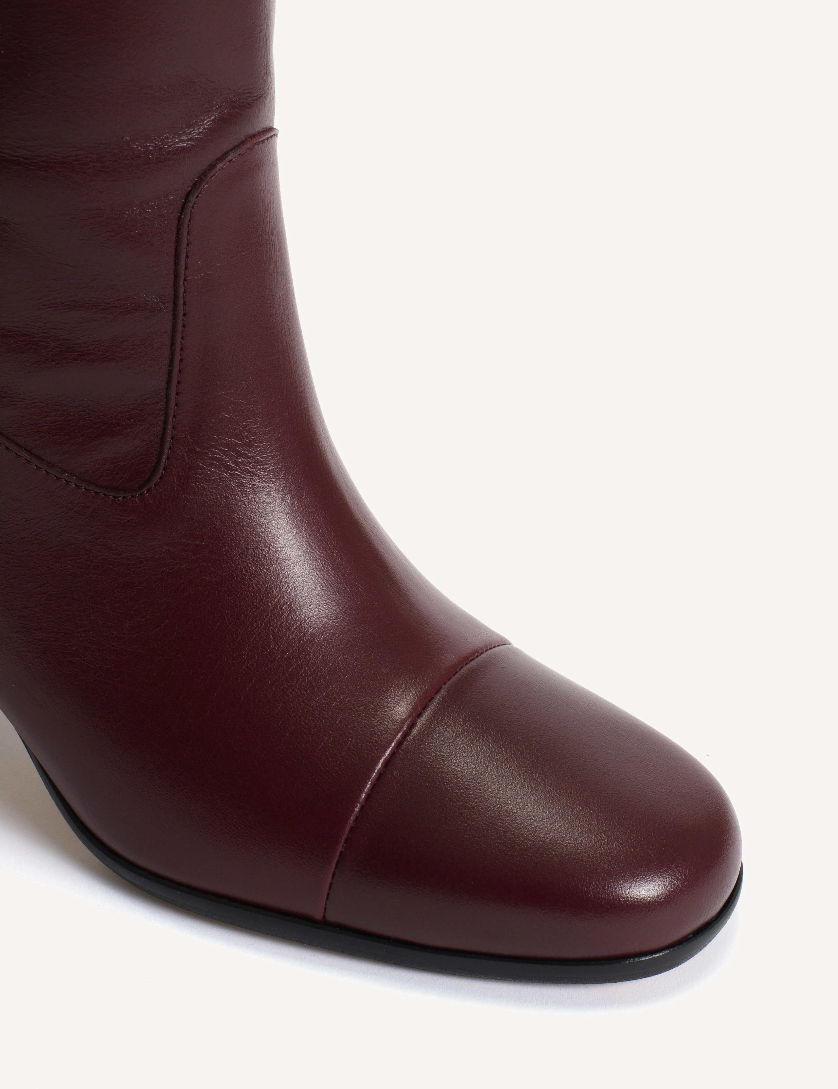 May Boot High In Bordeaux Calfskin - Image 6