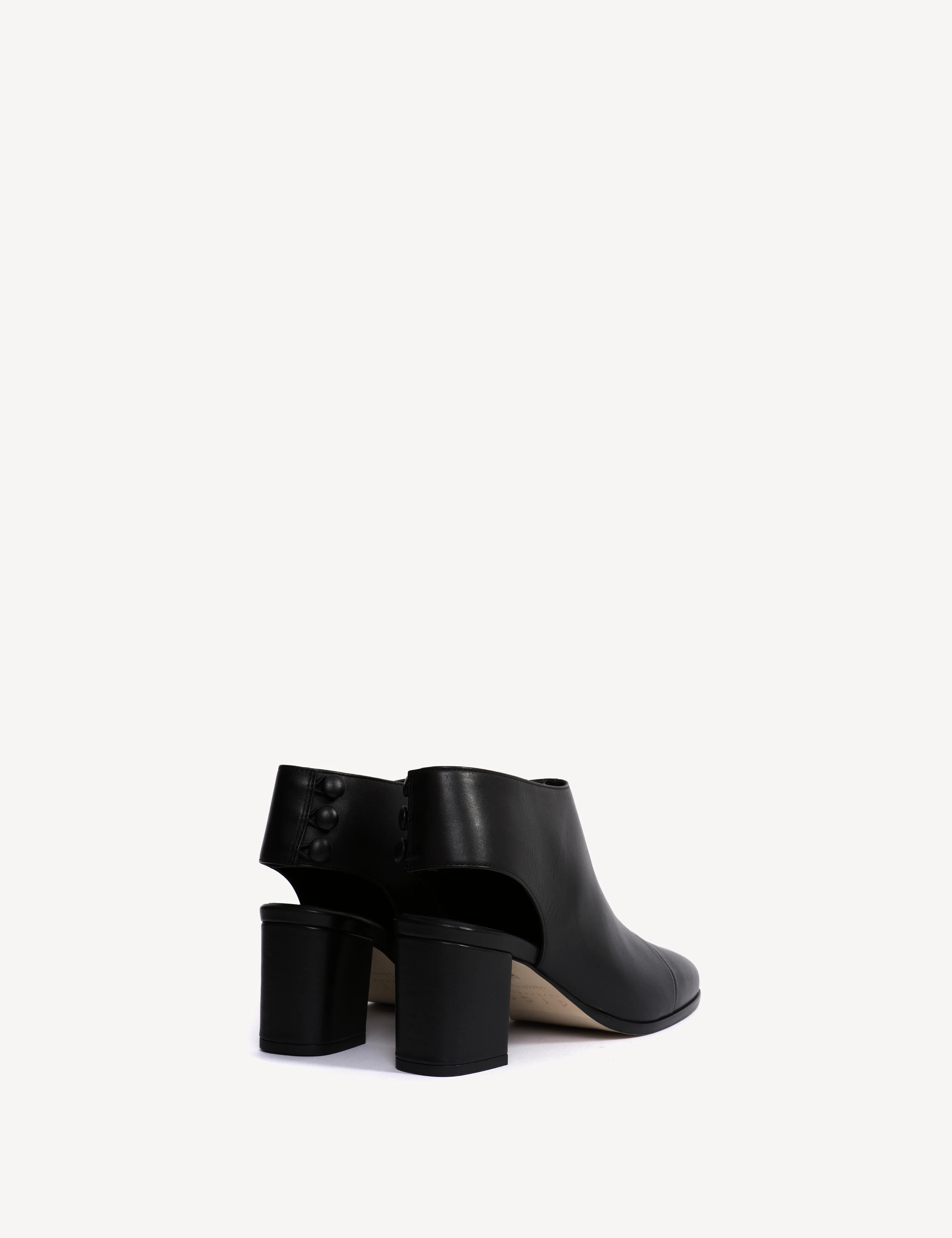 May Open Heel In Black Calfskin - Image 3