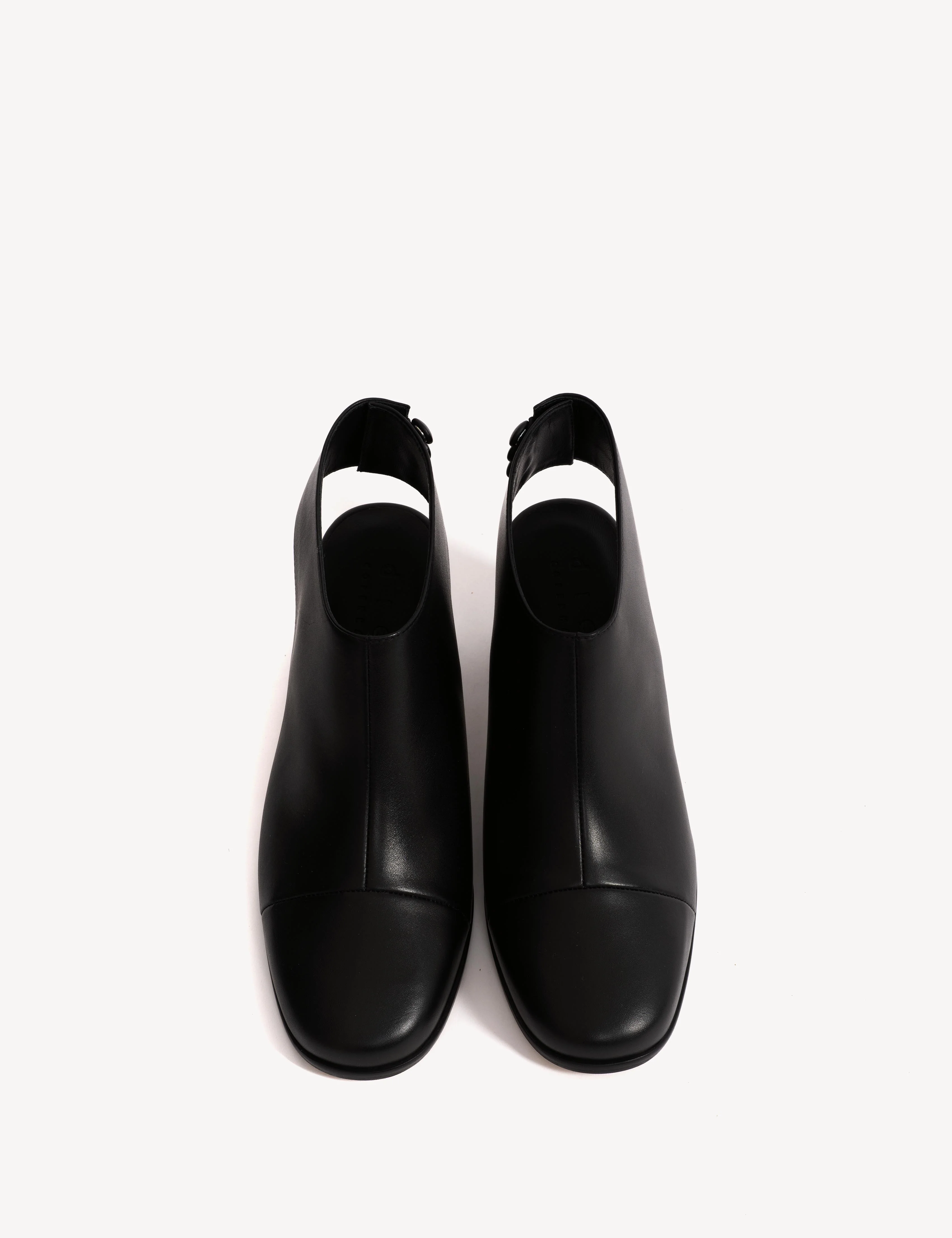 May Open Heel In Black Calfskin - Image 4