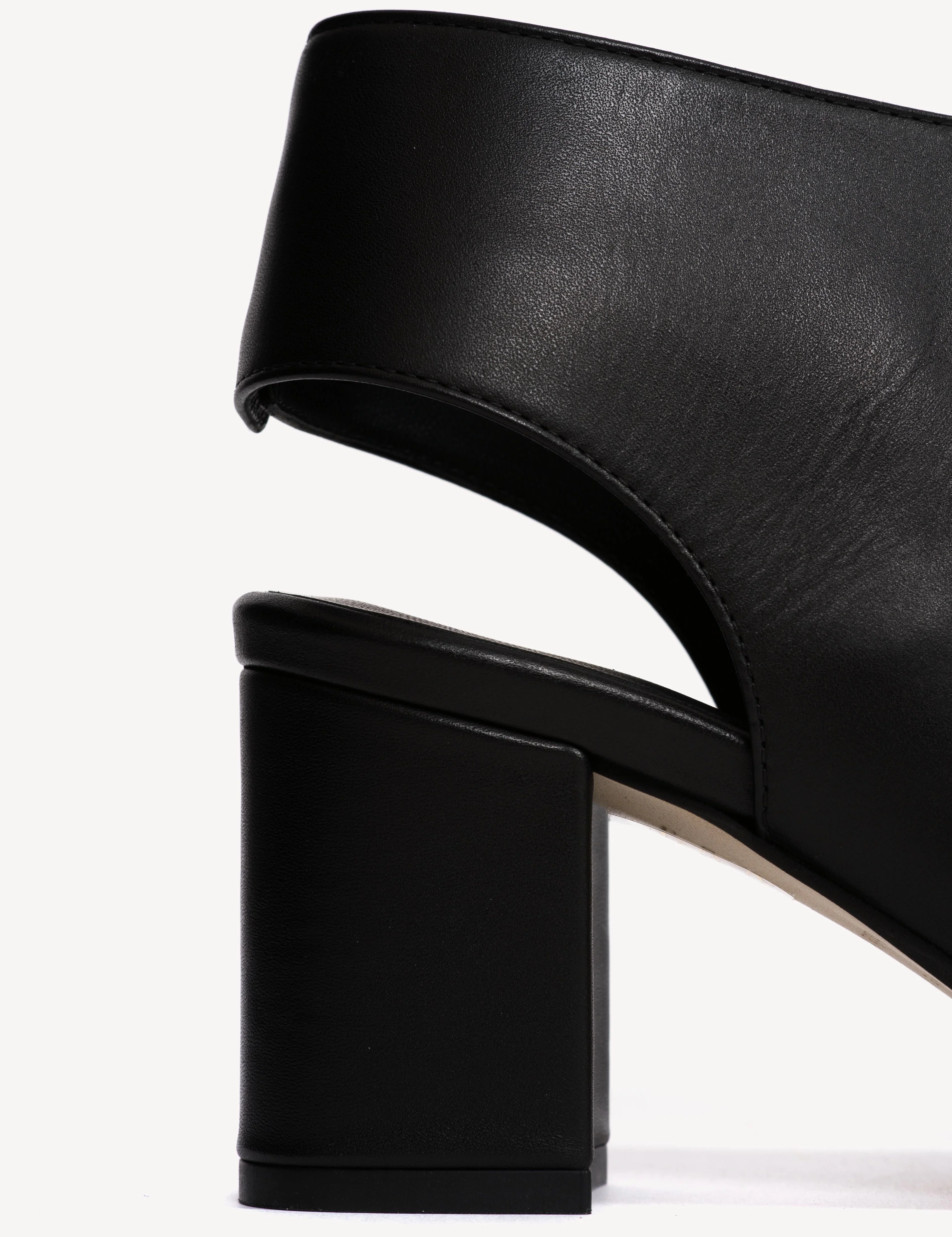 May Open Heel In Black Calfskin - Image 6