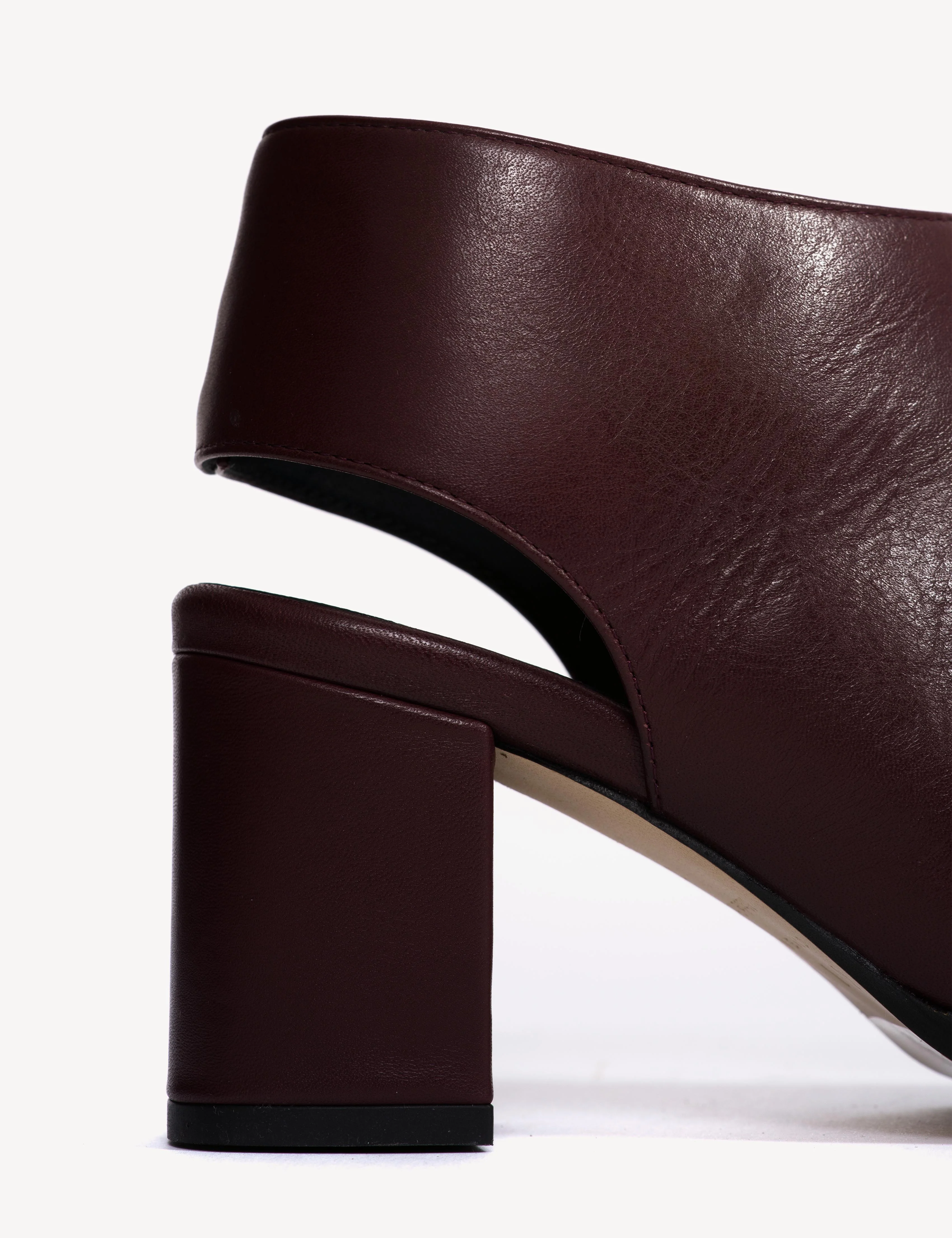 May Open Heel In Bordeaux Calfskin - Image 6