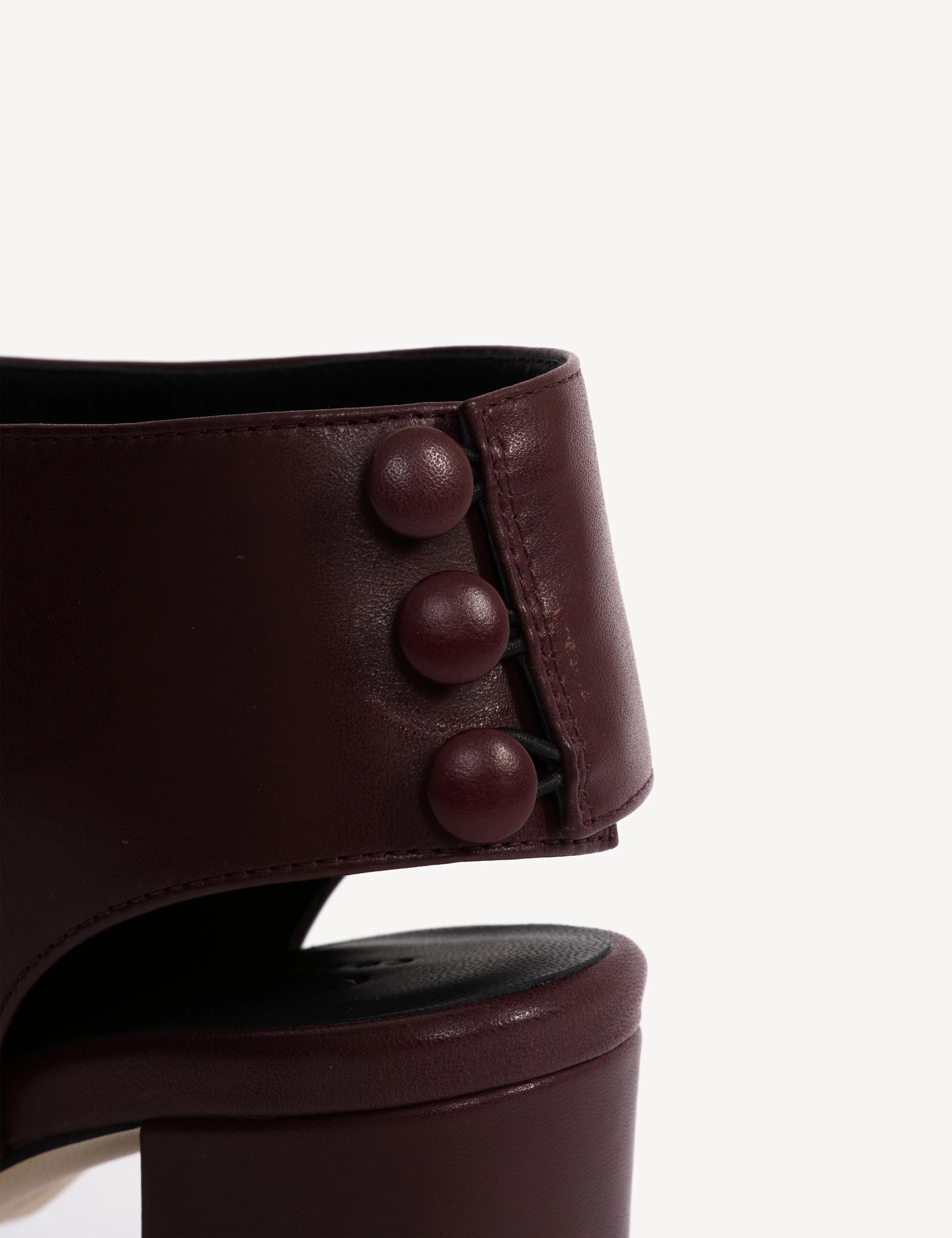 May Open Heel In Bordeaux Calfskin - Image 7