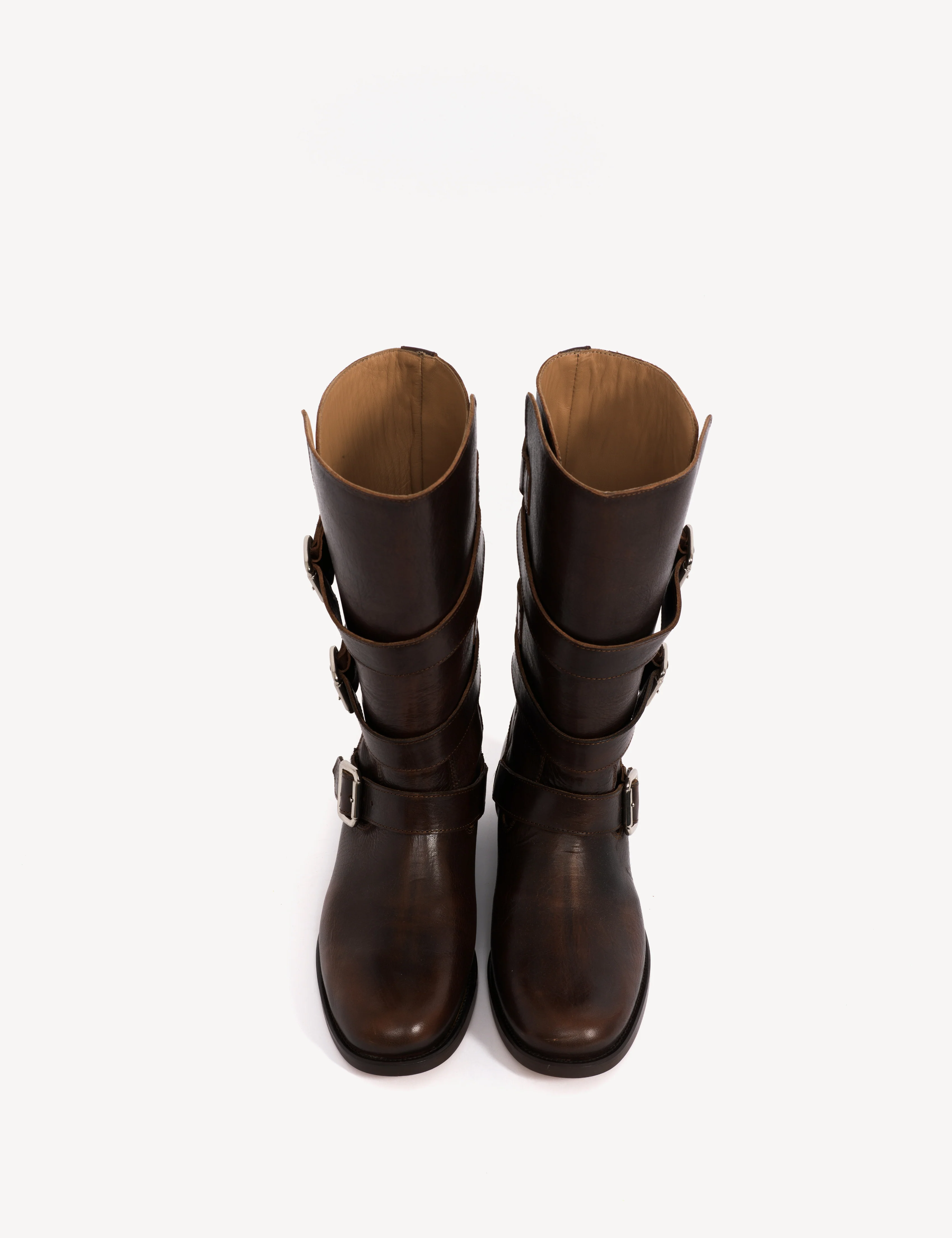 Mia Boots In Dark Brown Calfskin - Image 5