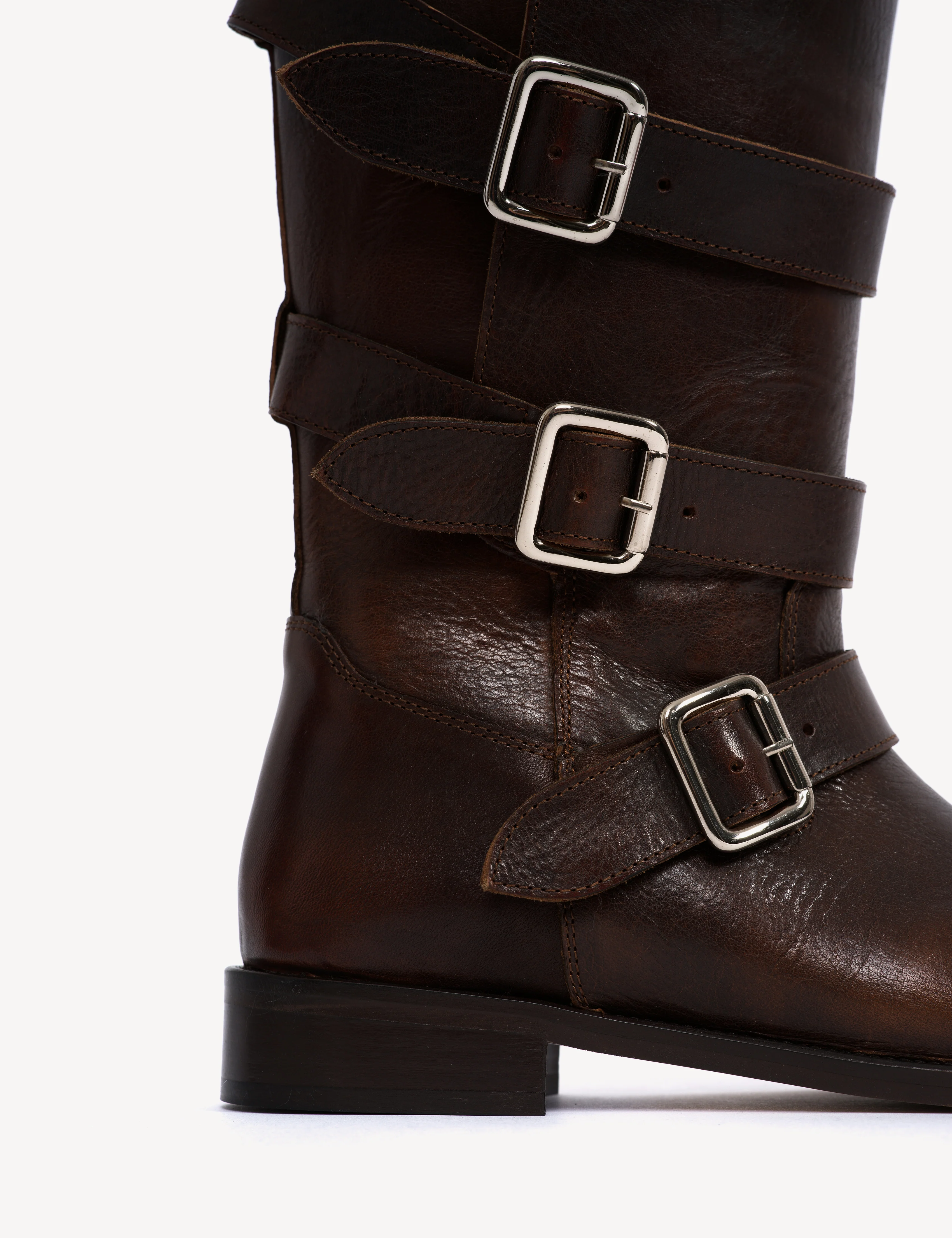 Mia Boots In Dark Brown Calfskin - Image 7