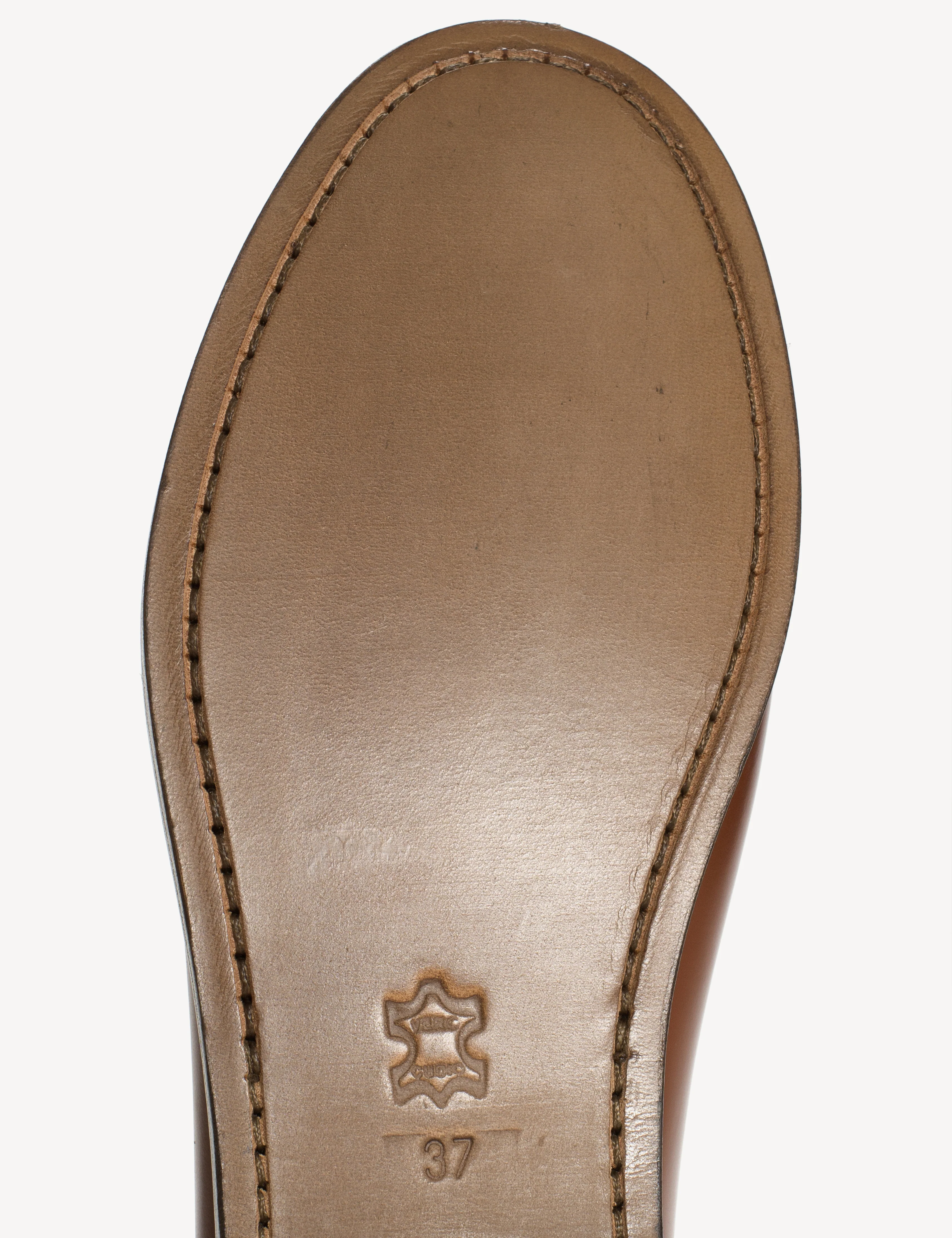 Moccasin Loafer With Fringes & Tassels In Hazelnut Polido Leather - Image 8